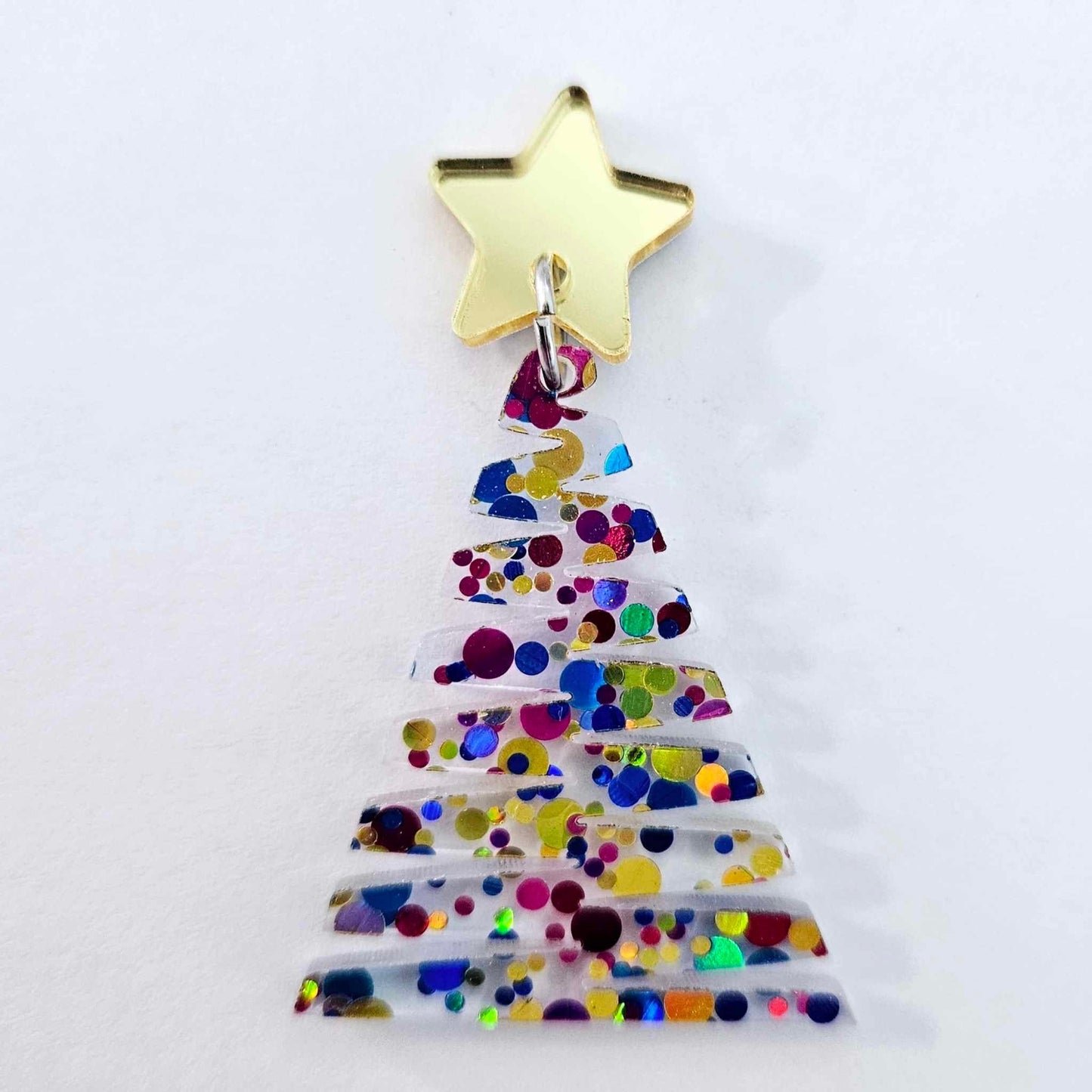pink carnival purple blue gold bubble glitter zigzag Christmas tree DIY acrylic earring supplies dangles blanks mixed pack
