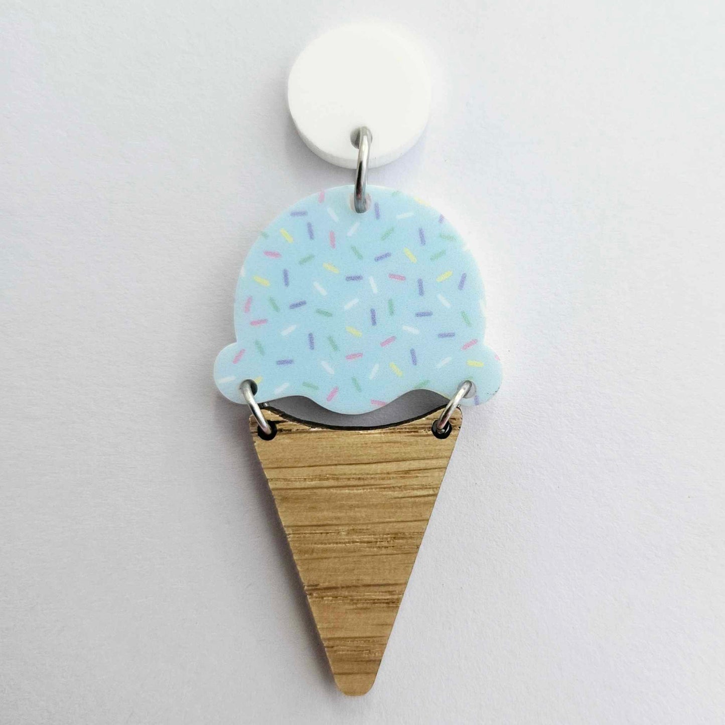 50mm SPRINKLE Acrylic SINGLE SCOOP ICE-CREAM MIXED PACK