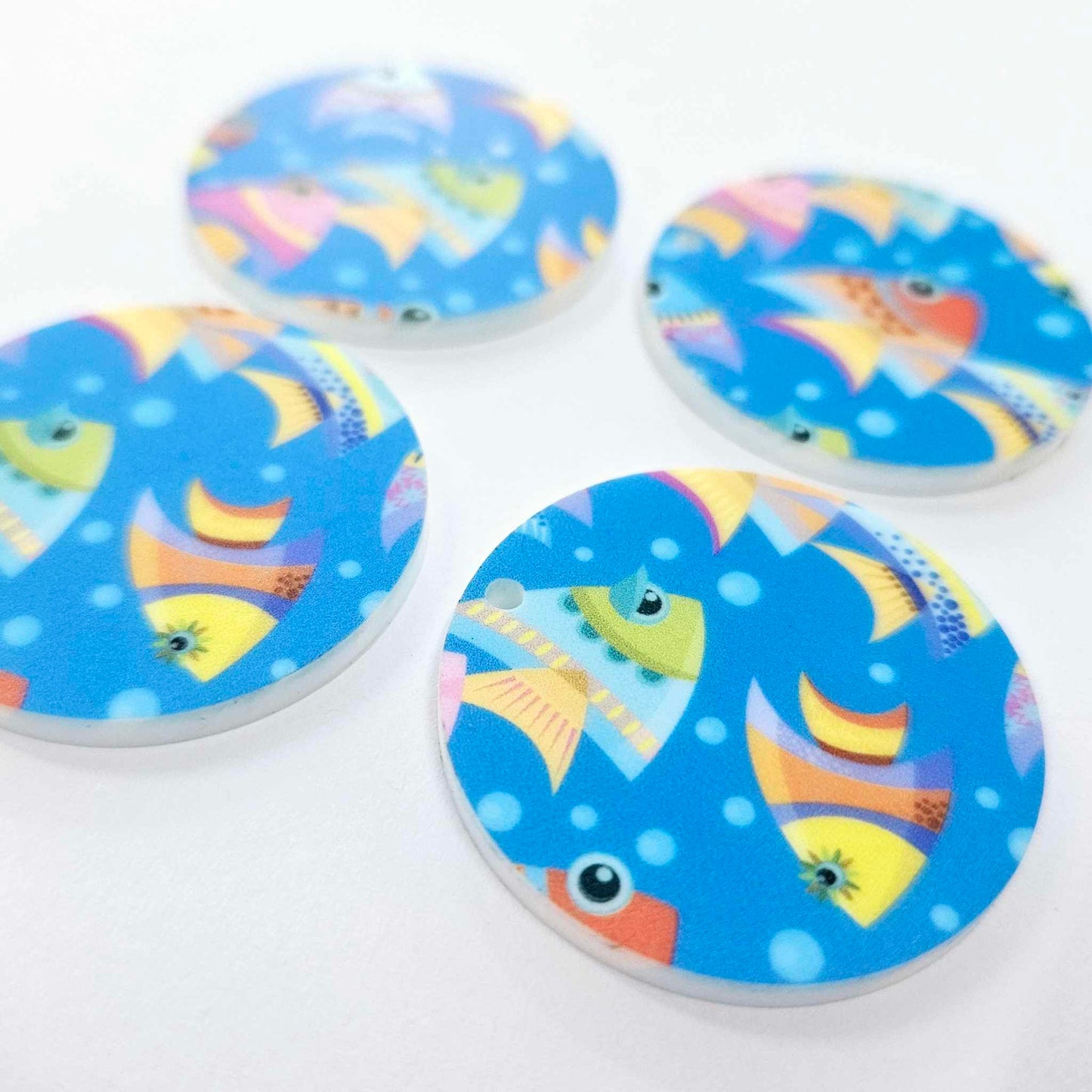 35mm FISH FRENZY Acrylic Dangles