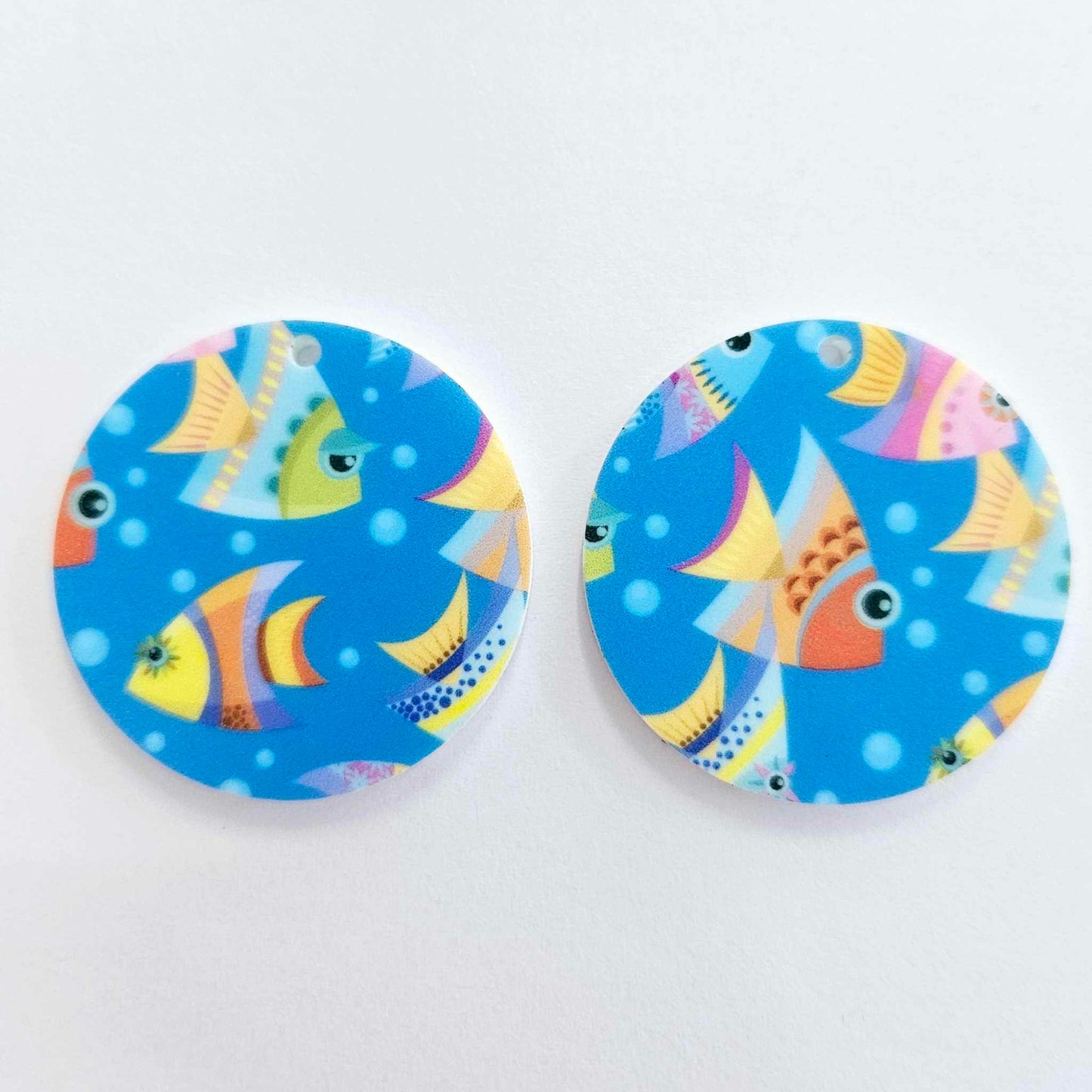 35mm FISH FRENZY Acrylic Dangles