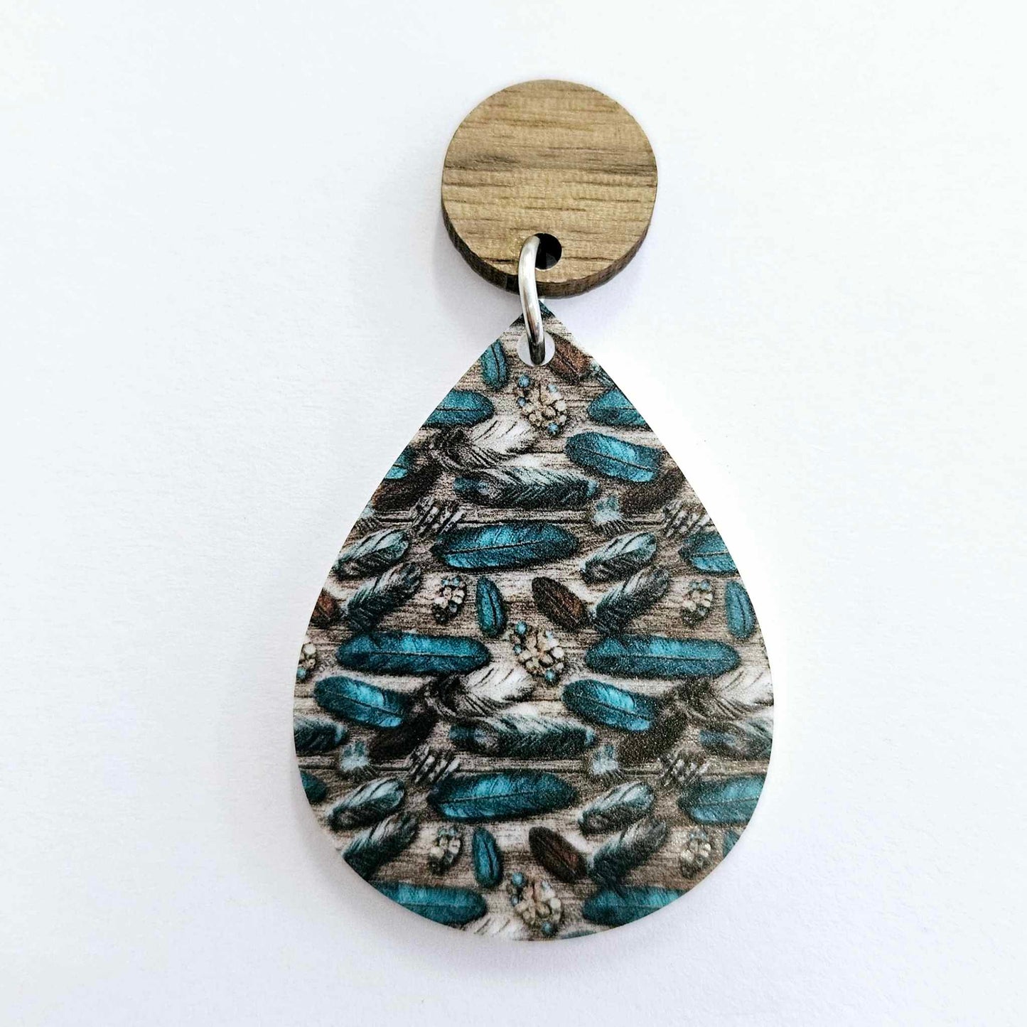 40mm COUNTRY FEATHERS Acrylic TEARDROPS