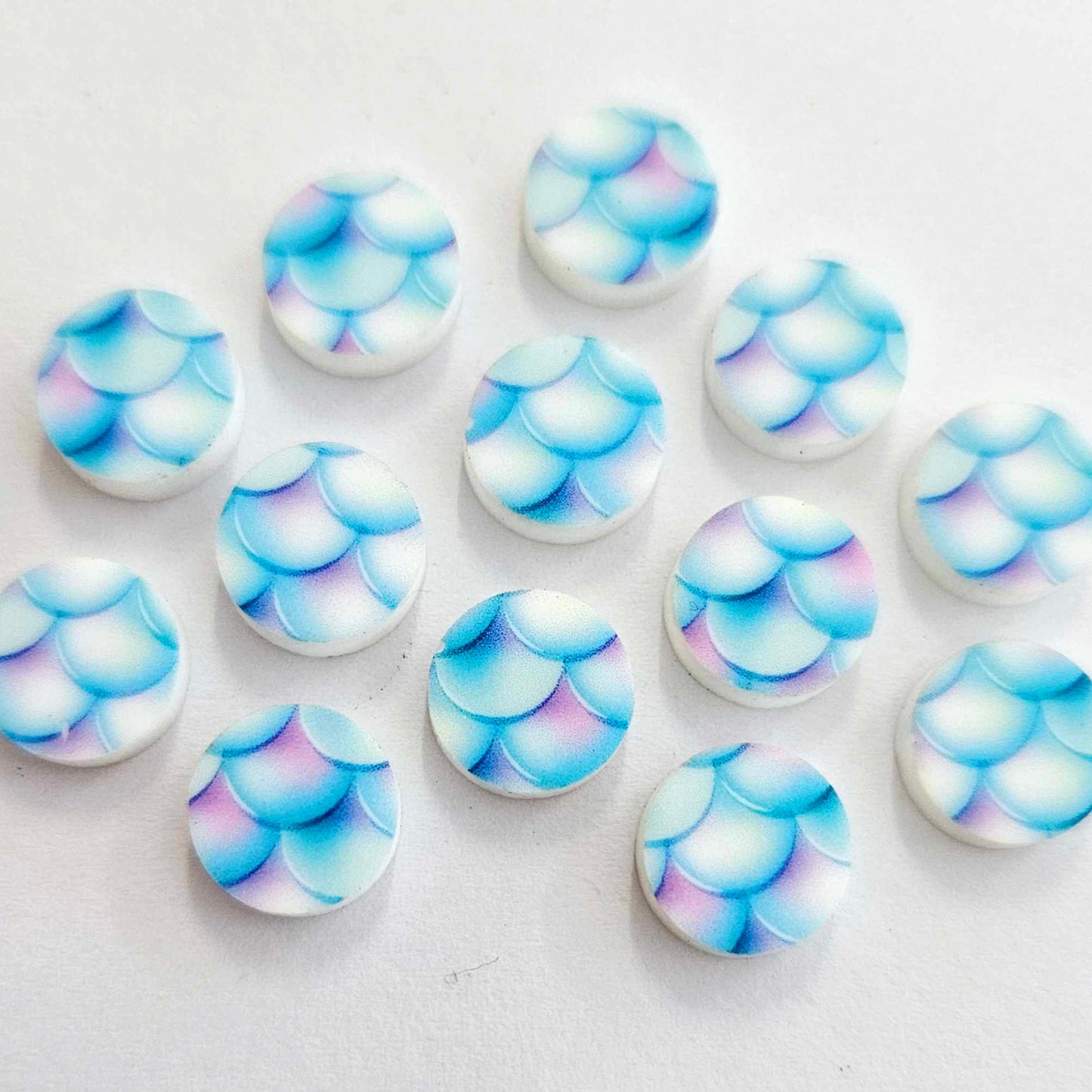 10mm MERMAID SCALE Acrylic CIRCLES
