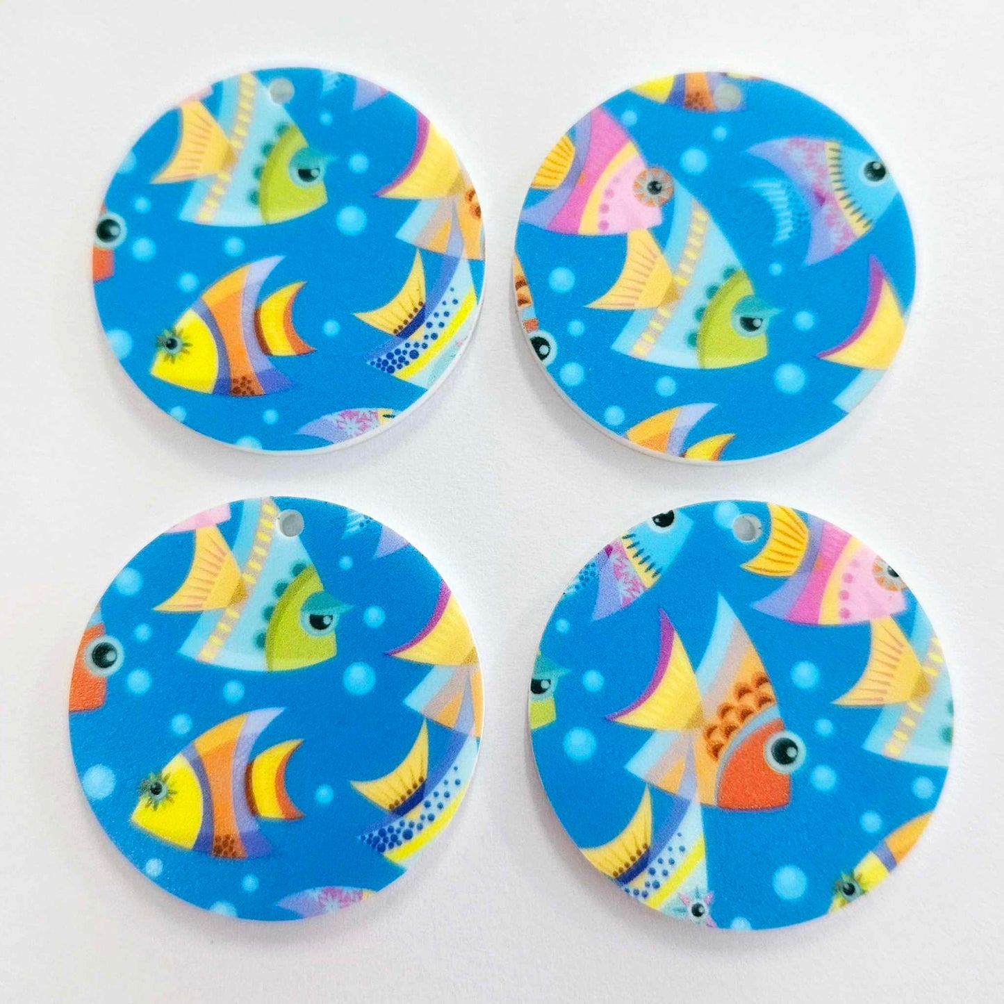 35mm FISH FRENZY Acrylic Dangles