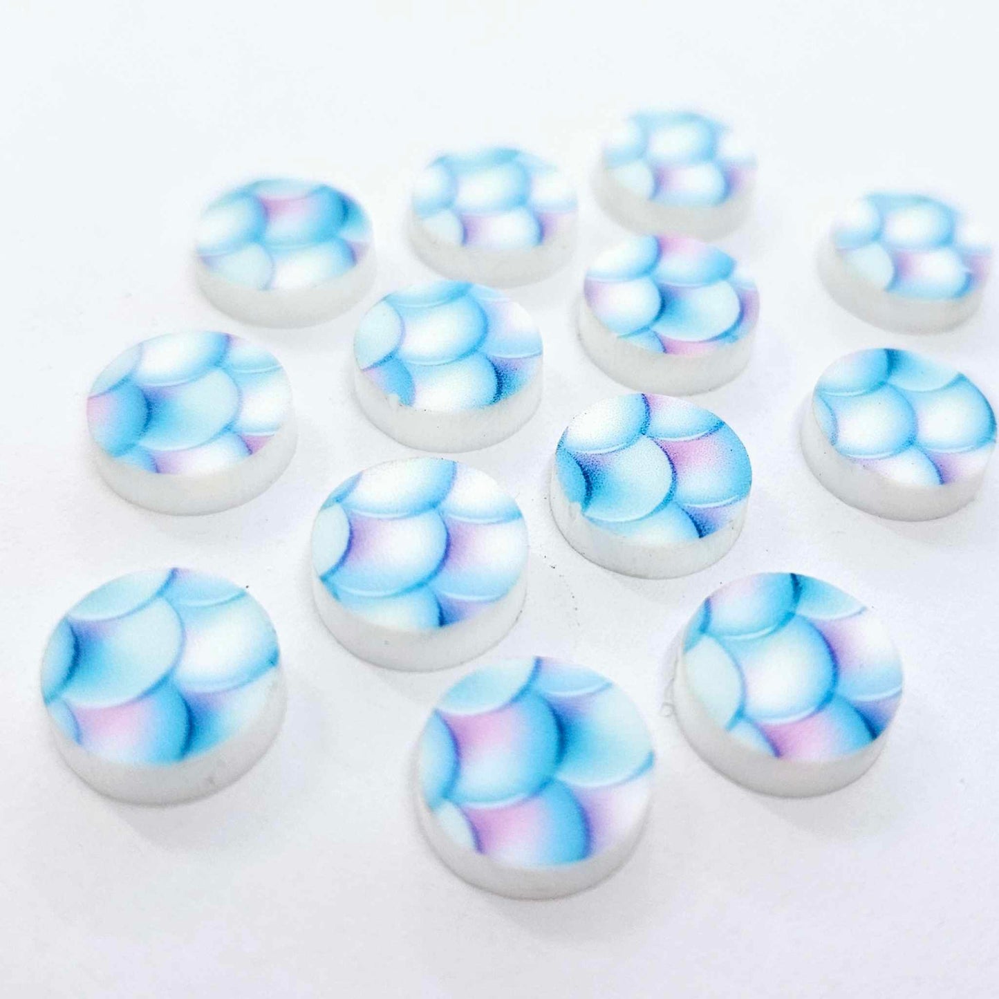 10mm MERMAID SCALE Acrylic CIRCLES
