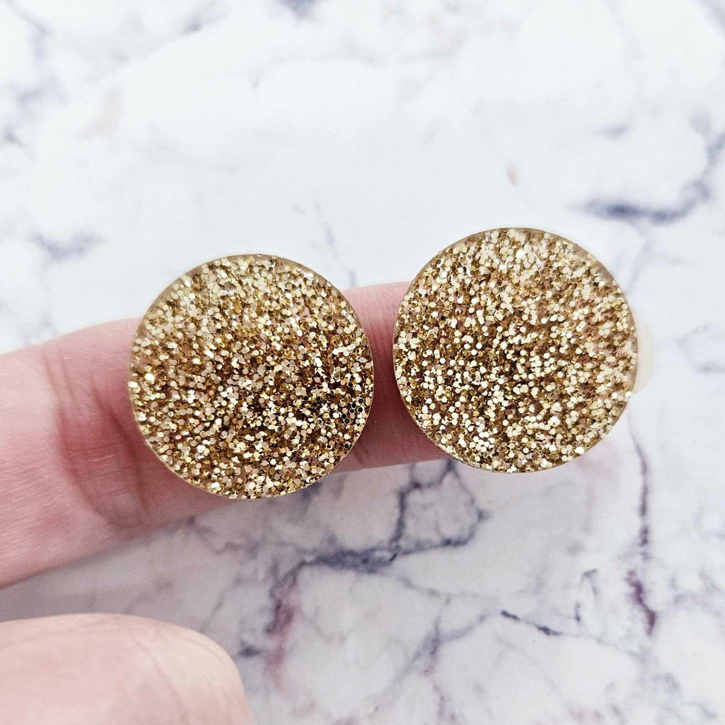 20mm FINE GLITTER Acrylic CIRCLES MIXED PACK