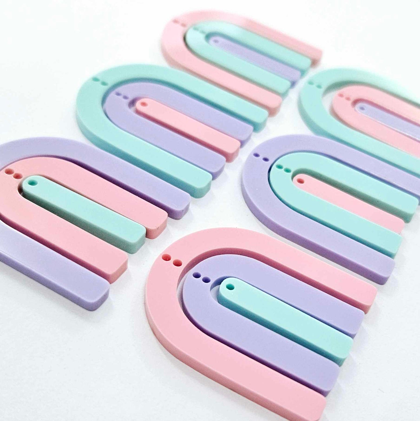 40mm PASTEL Acrylic RAINBOW MIXED PACK