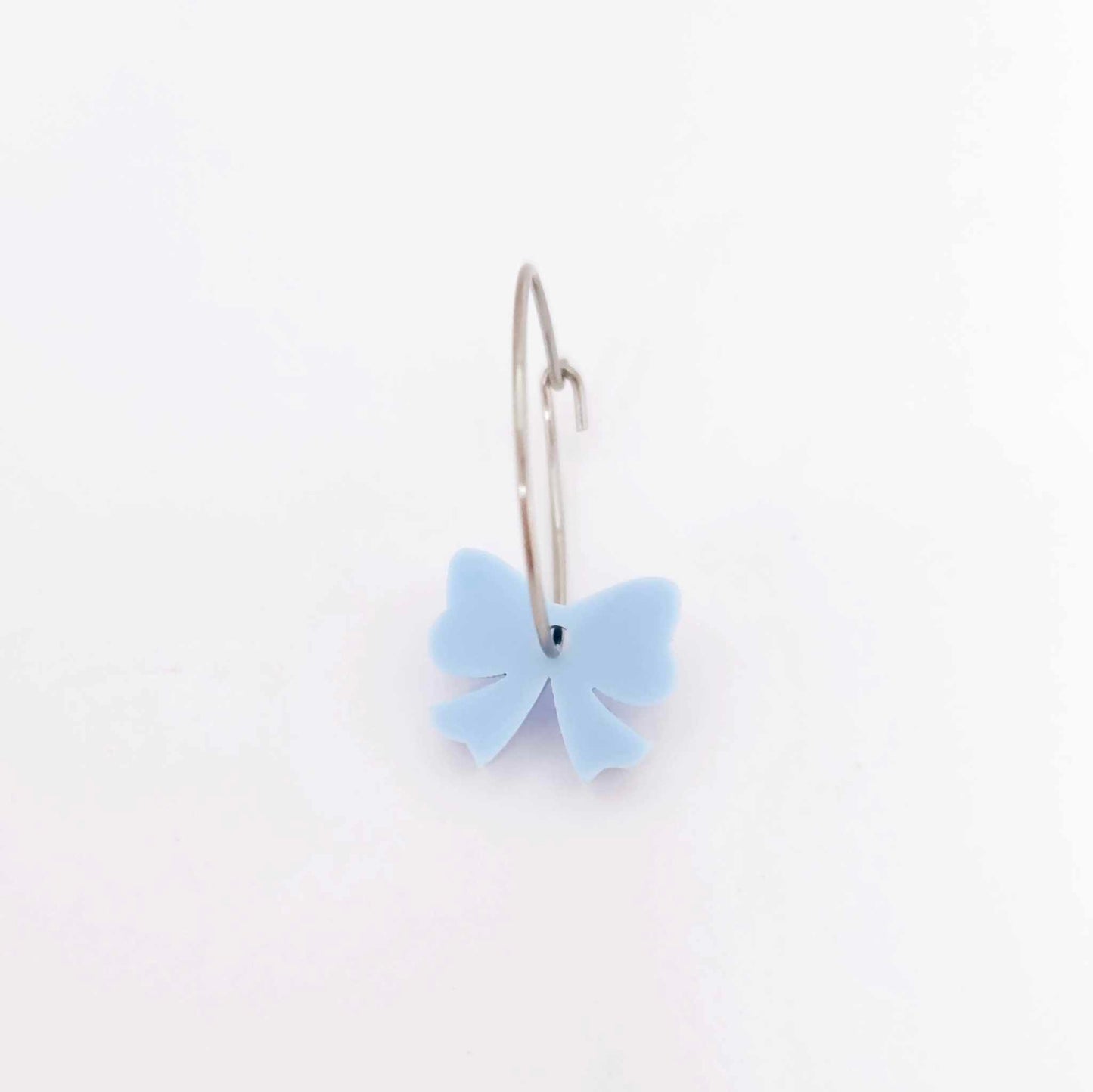 pastel blue bow accompaniments DIY earring supplies laser cut acrylic dangles Easter