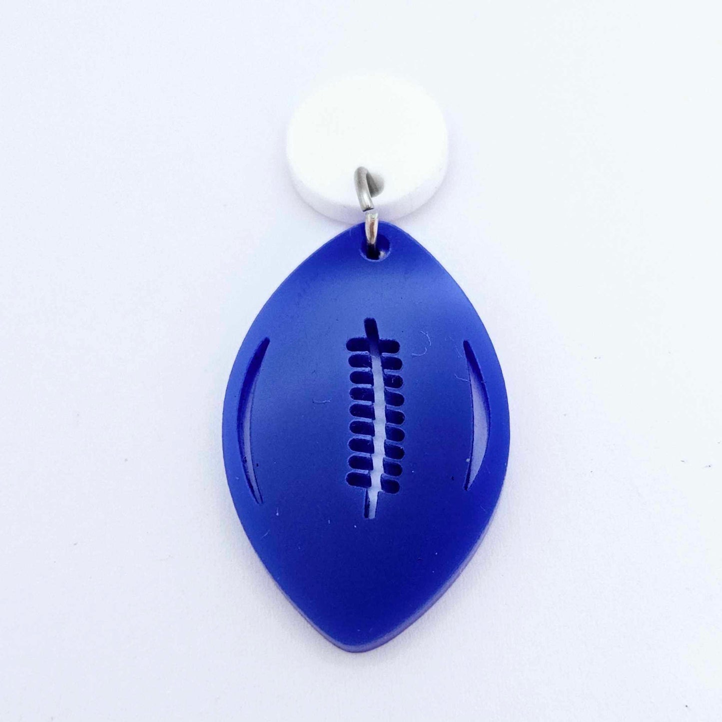 dark blue NRL football DIY earring supplies laser cut acrylic dangles blanks sport mum