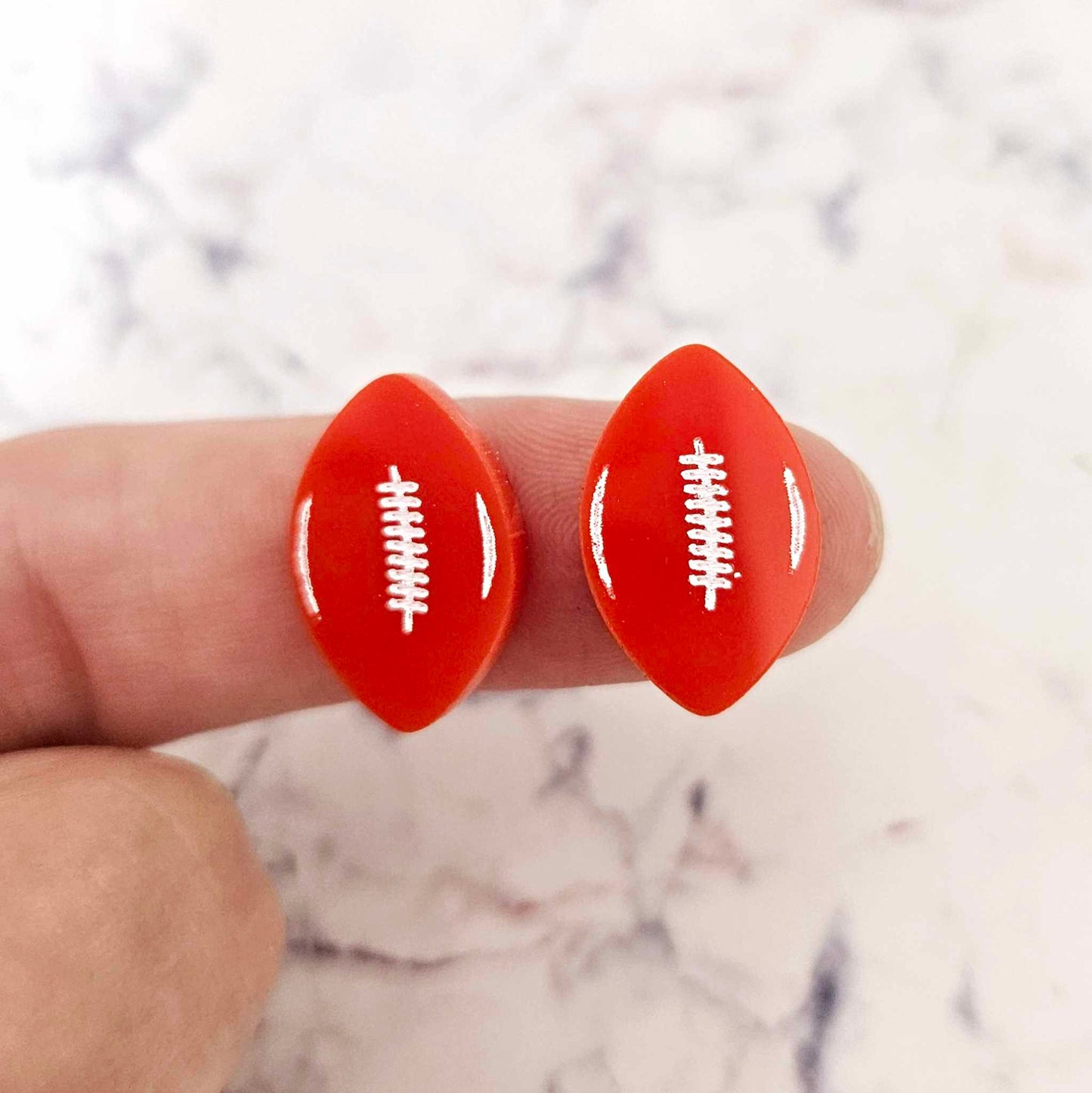 red football NRL AFL sports team DIY earring supplies laser cut acrylic studs blanks
