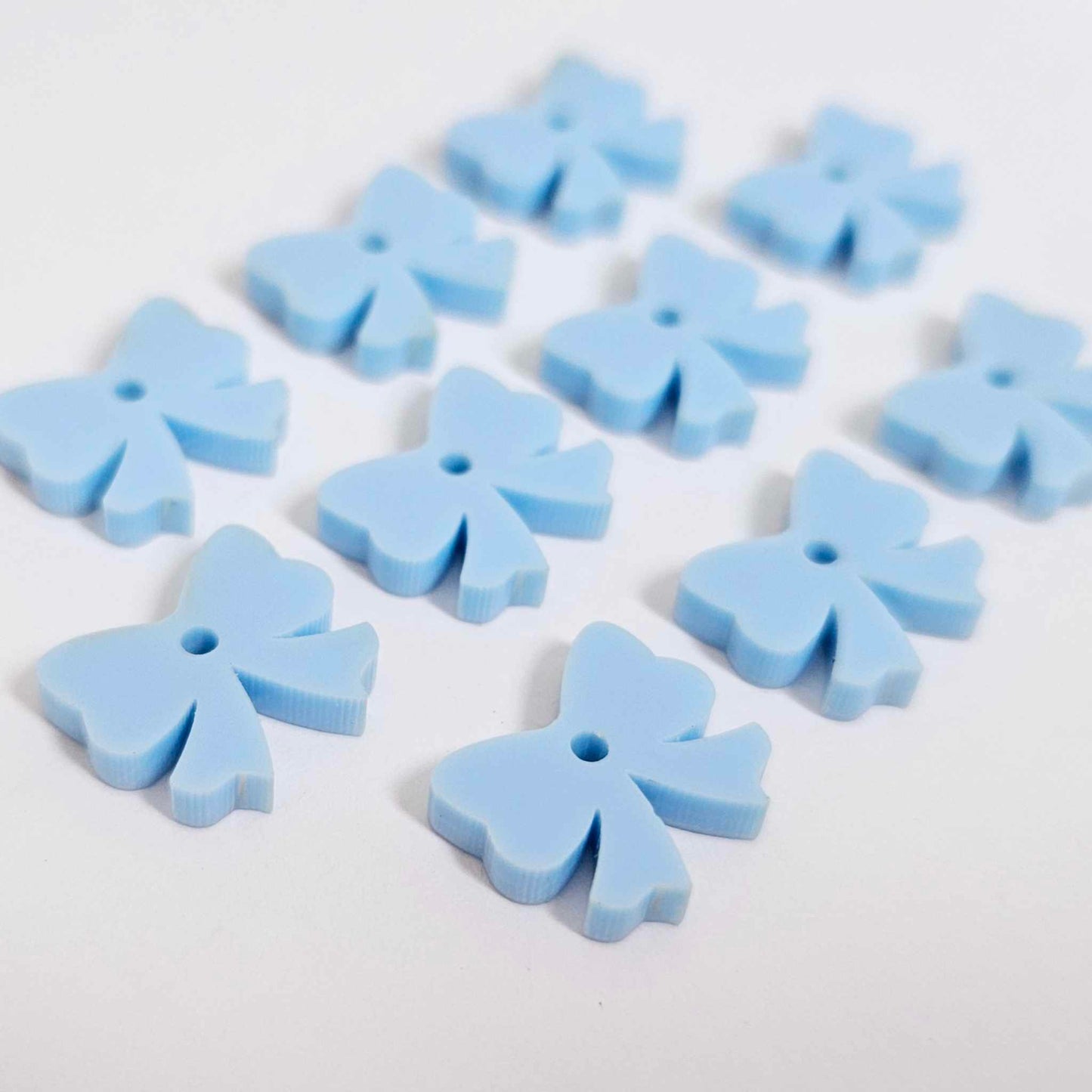 pastel blue bow accompaniments DIY earring supplies laser cut acrylic dangles Easter