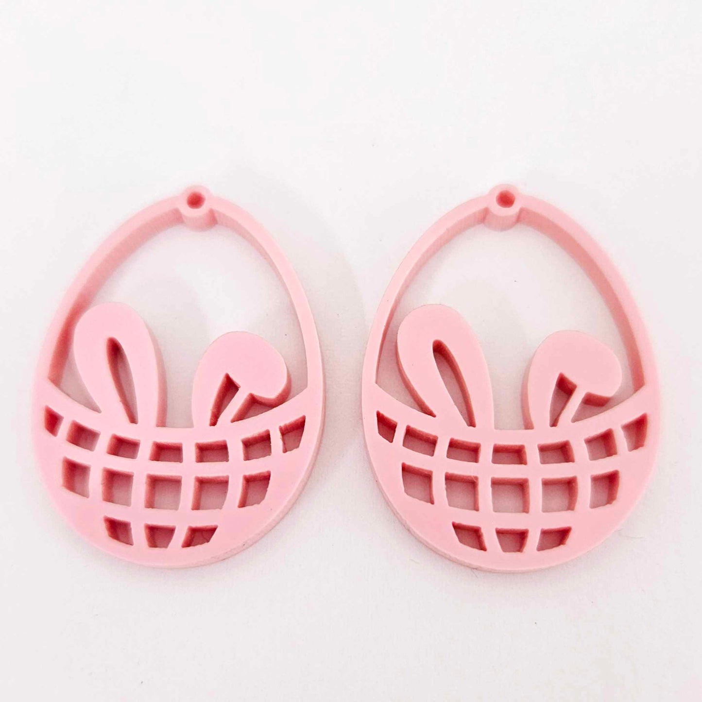 pastel pink Easter bunny egg basket DIY earring supplies laser cut acrylic dangles blanks