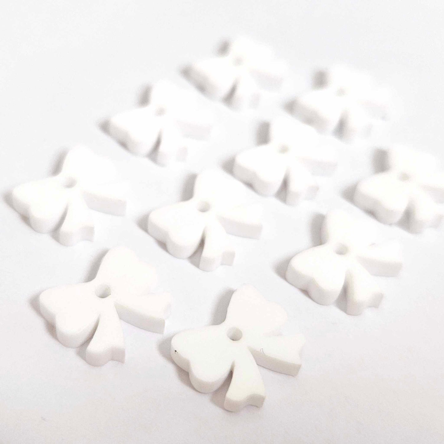 white bow accompaniments DIY earring supplies laser cut acrylic dangles Easter