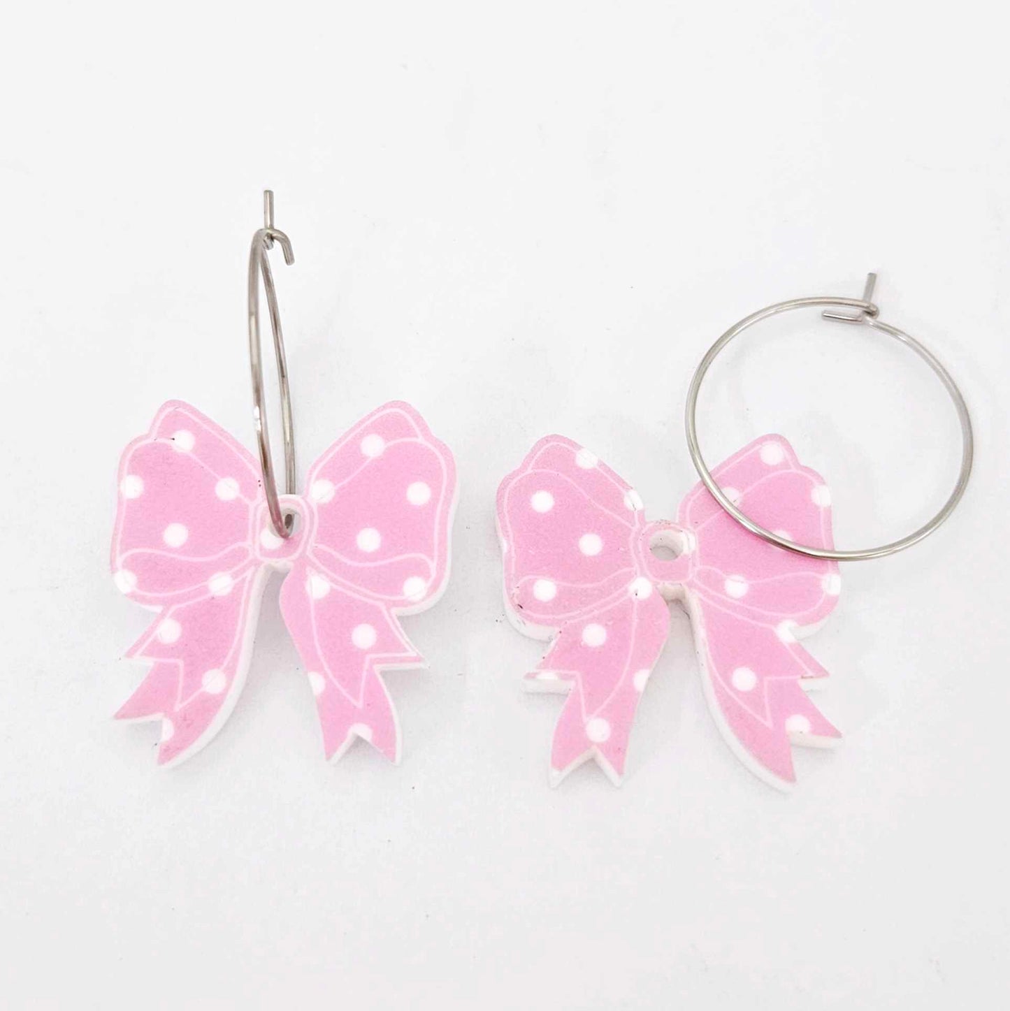 pretty in pink DIY earring kit pastel glitter UV print flowers butterfly bows supplies laser cut acrylic dangles studs blanks mixed pack craft findings glue