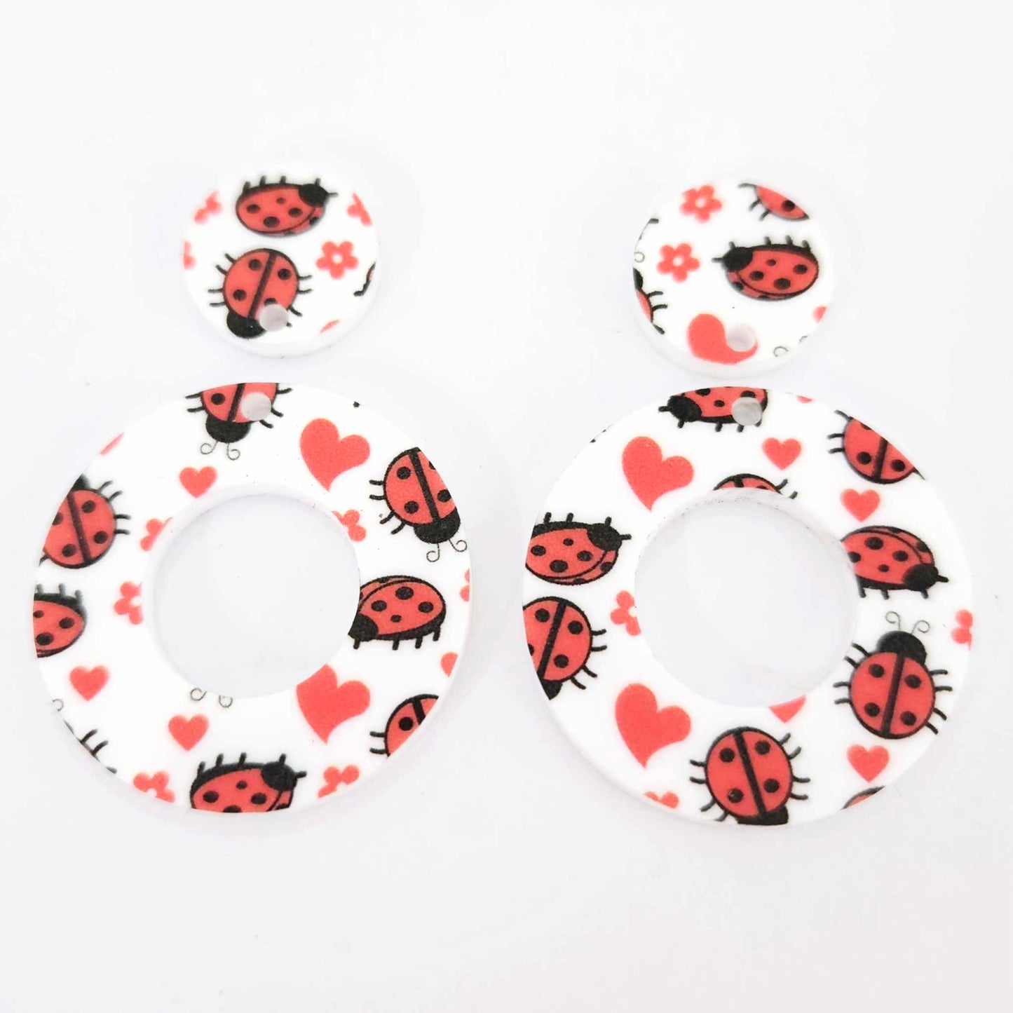 Bugs life butterfly bee ladybug DIY earring kit laser cut acrylic dangles blanks craft glue findings