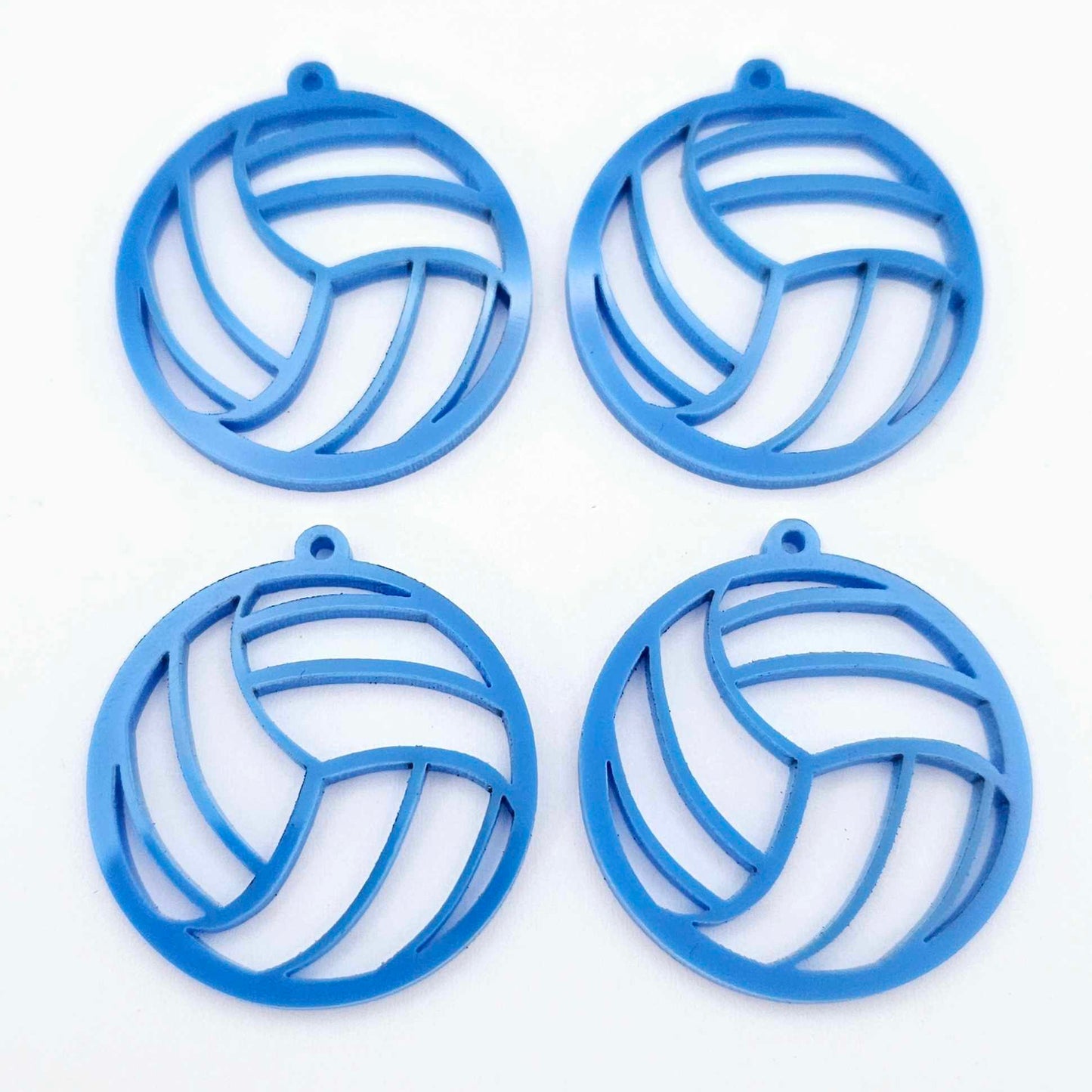 sky blue netball volleyball sport team DIY earring supplies laser cut acrylic dangles blanks