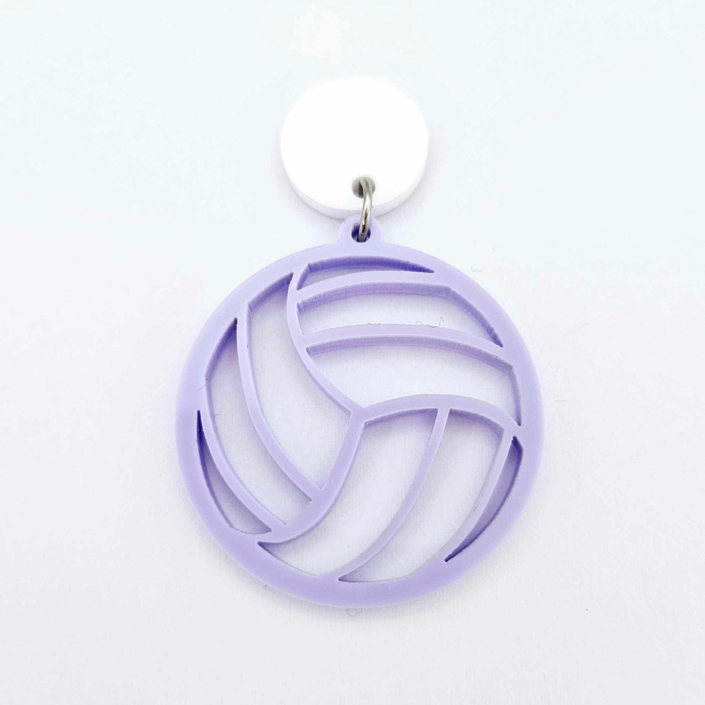 pastel purple netball volleyball DIY earring supplies laser cut acrylic dangles blanks sports