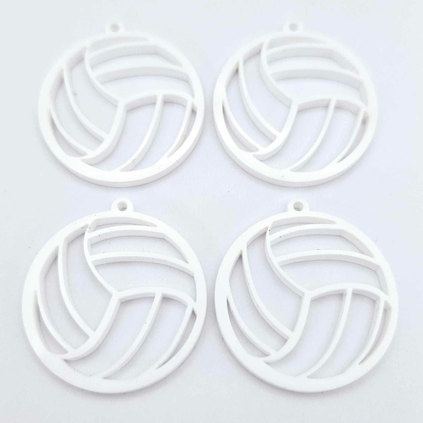 white netball volleyball sport team DIY earring supplies laser cut acrylic dangles blanks