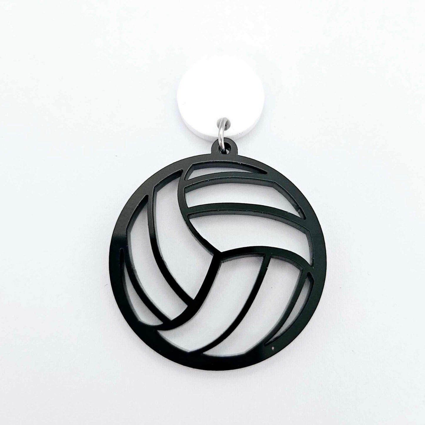 glossy black netball volleyball DIY earring supplies laser cut acrylic dangles blanks sports