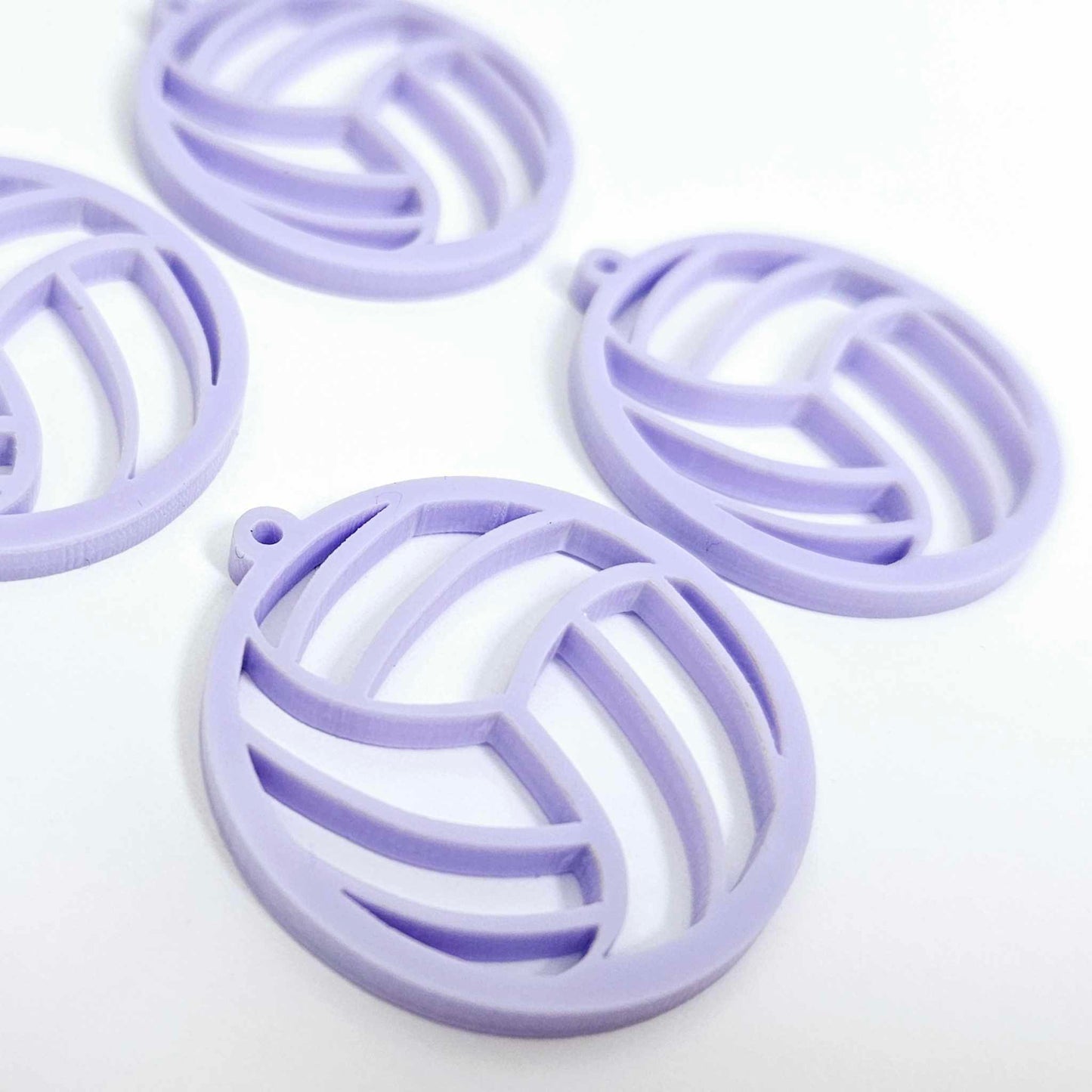pastel purple netball volleyball DIY earring supplies laser cut acrylic dangles blanks sports
