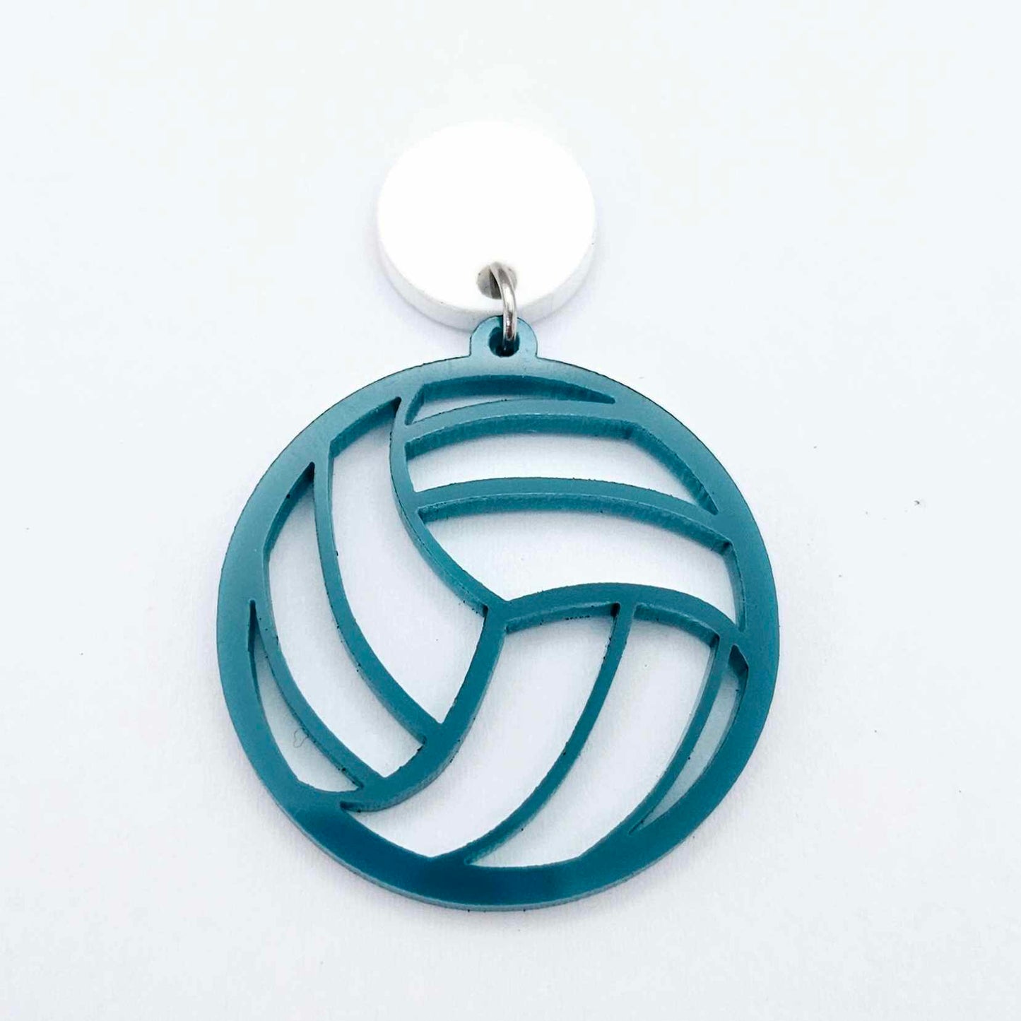 turquoise netball volleyball sport team DIY earring supplies laser cut acrylic dangles blanks