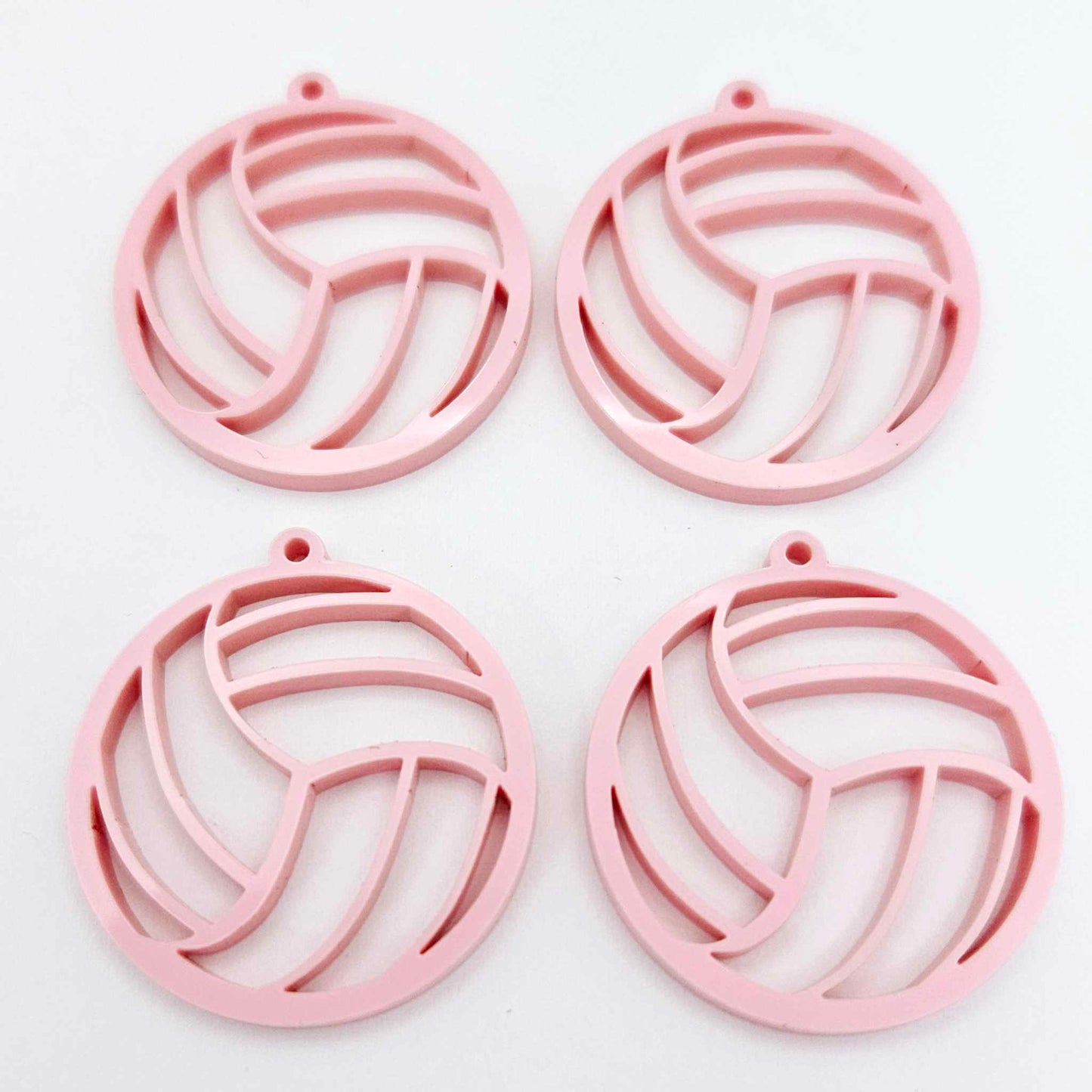 pastel pink netball volleyball sport team DIY earring supplies laser cut acrylic dangles blanks