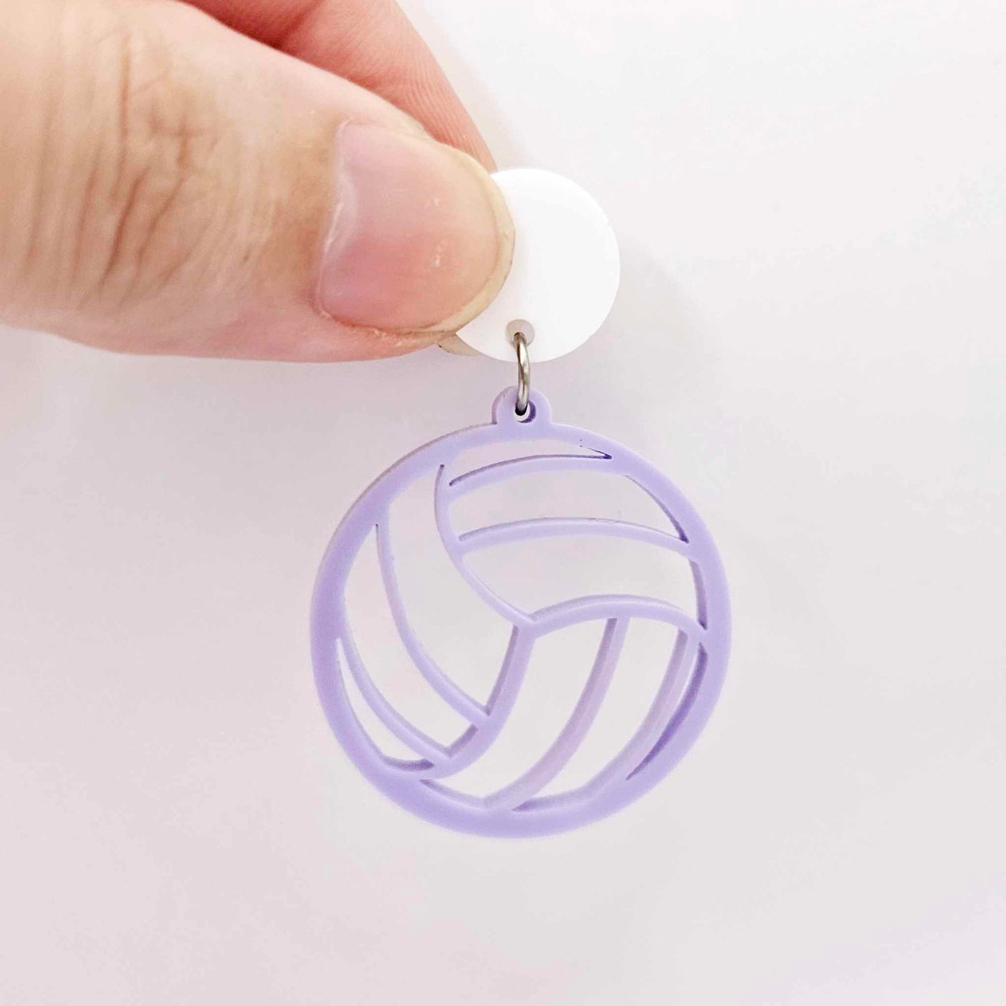 pastel purple netball volleyball DIY earring supplies laser cut acrylic dangles blanks sports