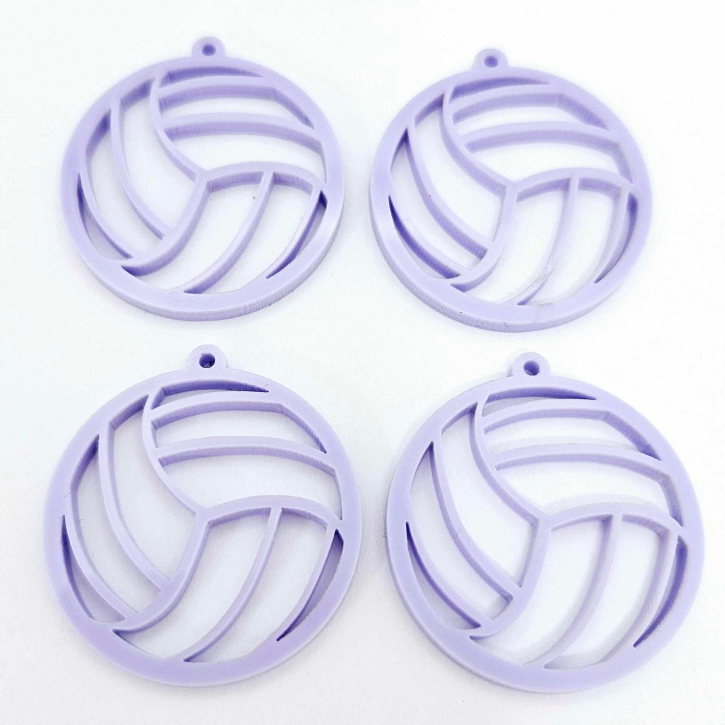 pastel purple netball volleyball DIY earring supplies laser cut acrylic dangles blanks sports
