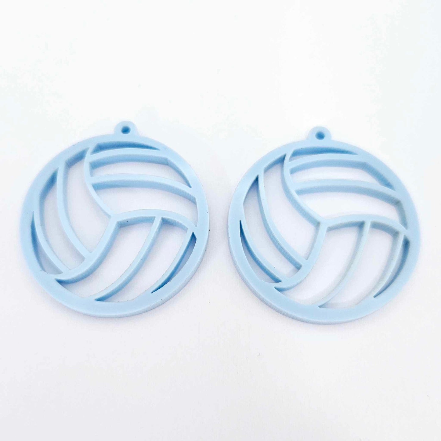 pastel blue netball volleyball DIY earring supplies laser cut acrylic dangles blanks sports
