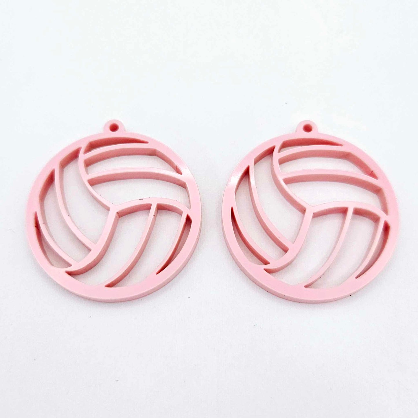 pastel pink netball volleyball sport team DIY earring supplies laser cut acrylic dangles blanks