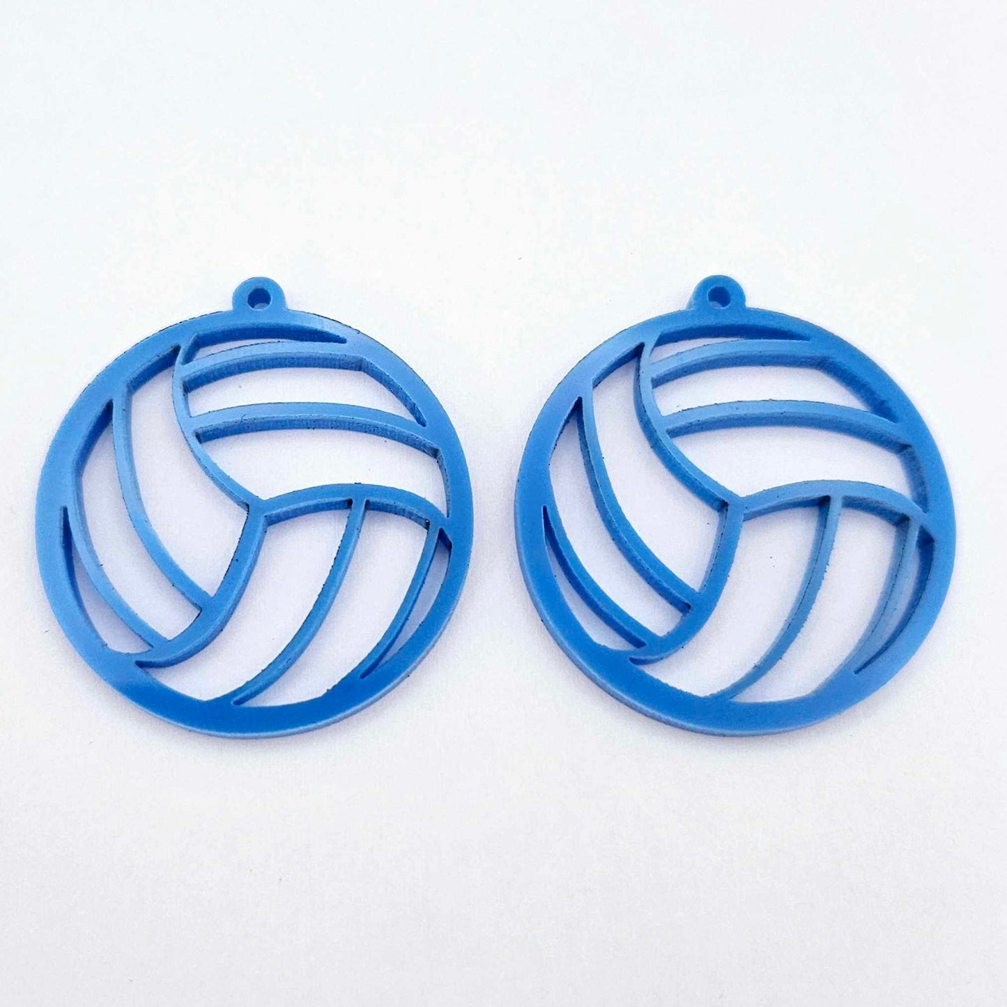 sky blue netball volleyball sport team DIY earring supplies laser cut acrylic dangles blanks