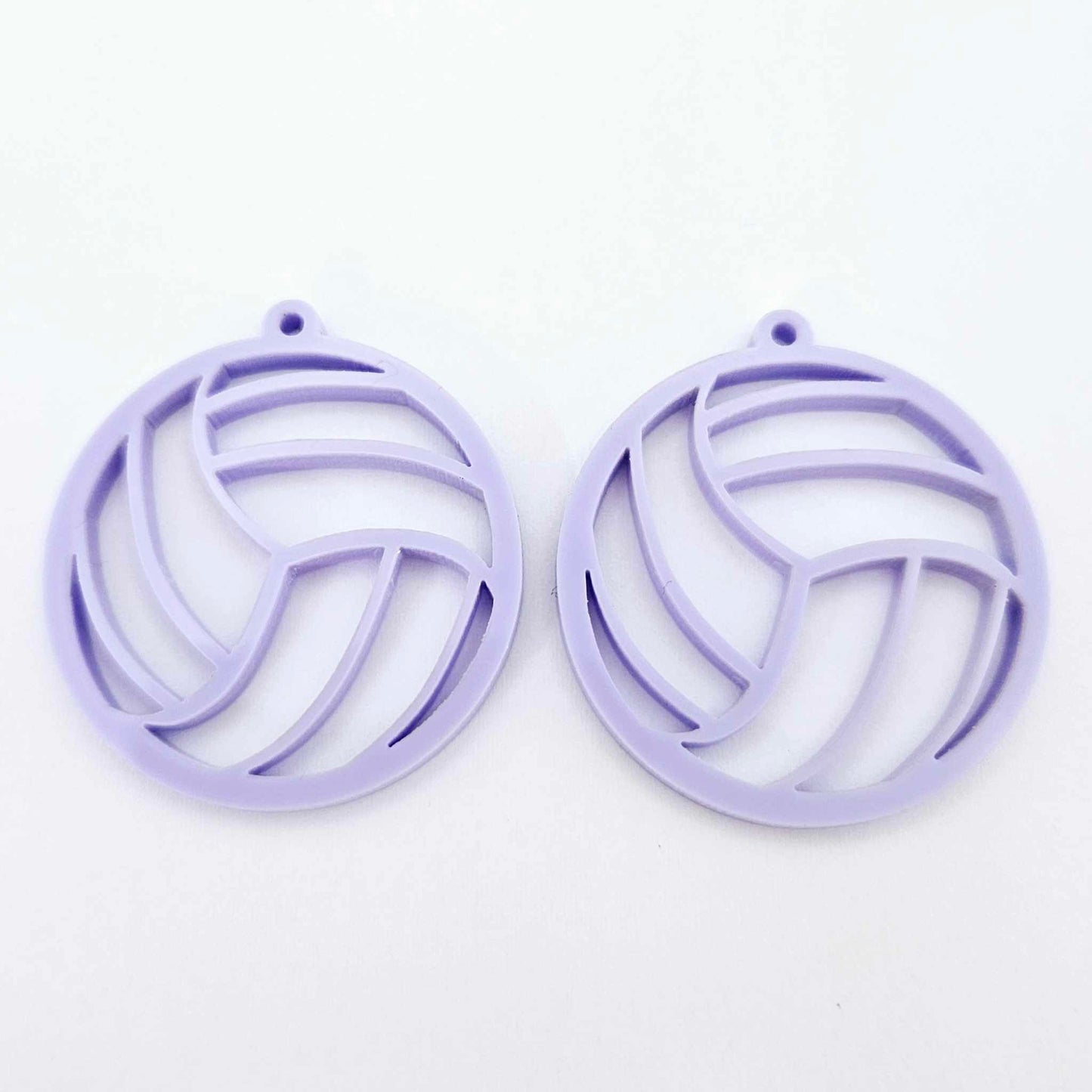 pastel purple netball volleyball DIY earring supplies laser cut acrylic dangles blanks sports