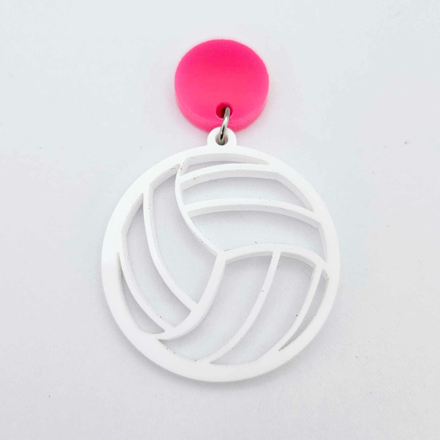 white netball volleyball sport team DIY earring supplies laser cut acrylic dangles blanks
