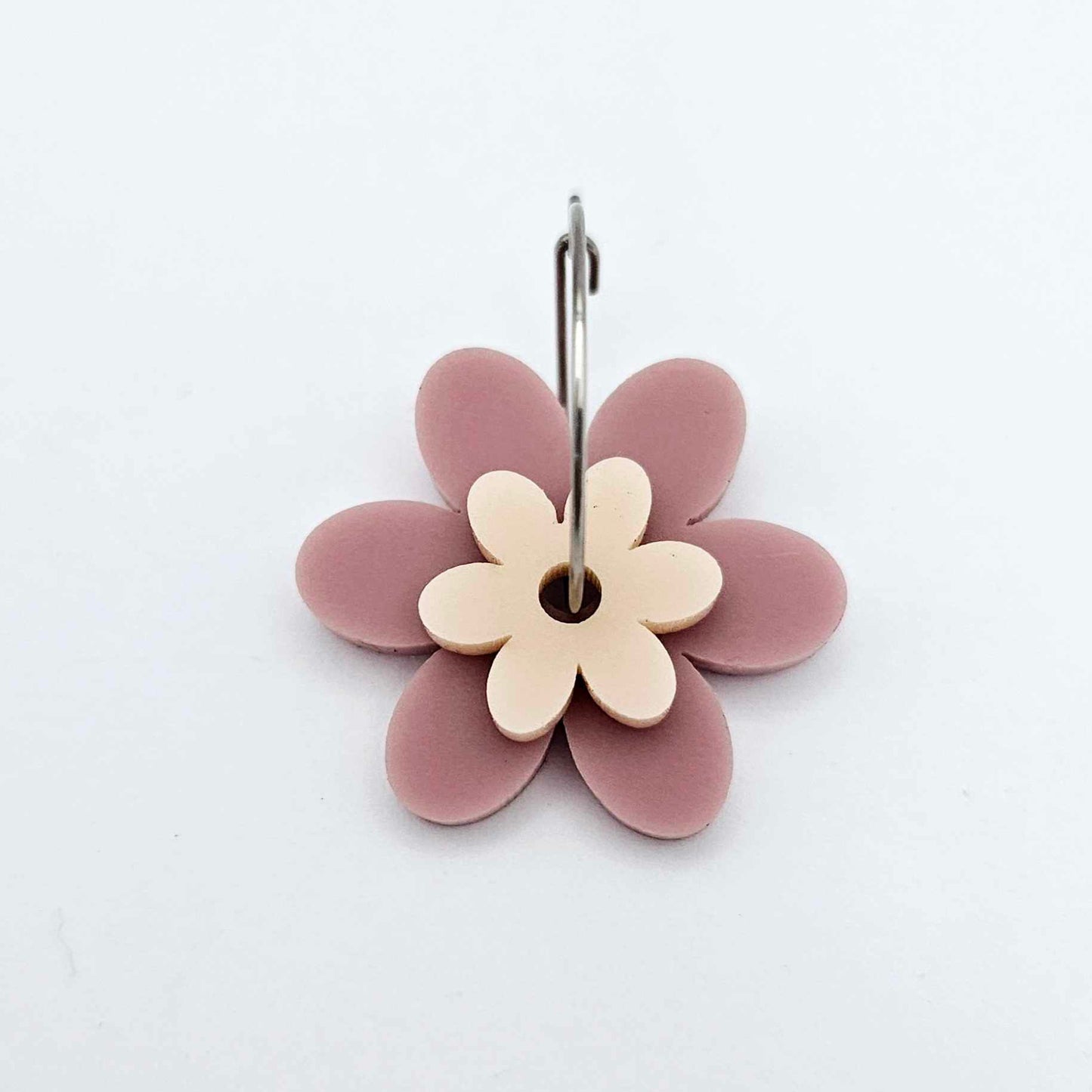 dusty rose peach pink floral flowers DIY earring supplies laser cut acrylic dangles blanks layered hoops