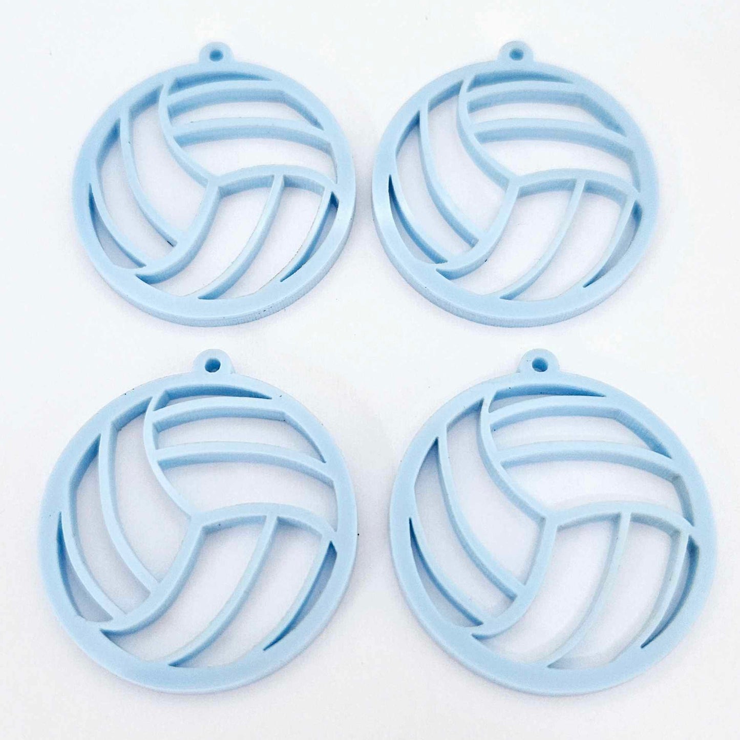pastel blue netball volleyball DIY earring supplies laser cut acrylic dangles blanks sports