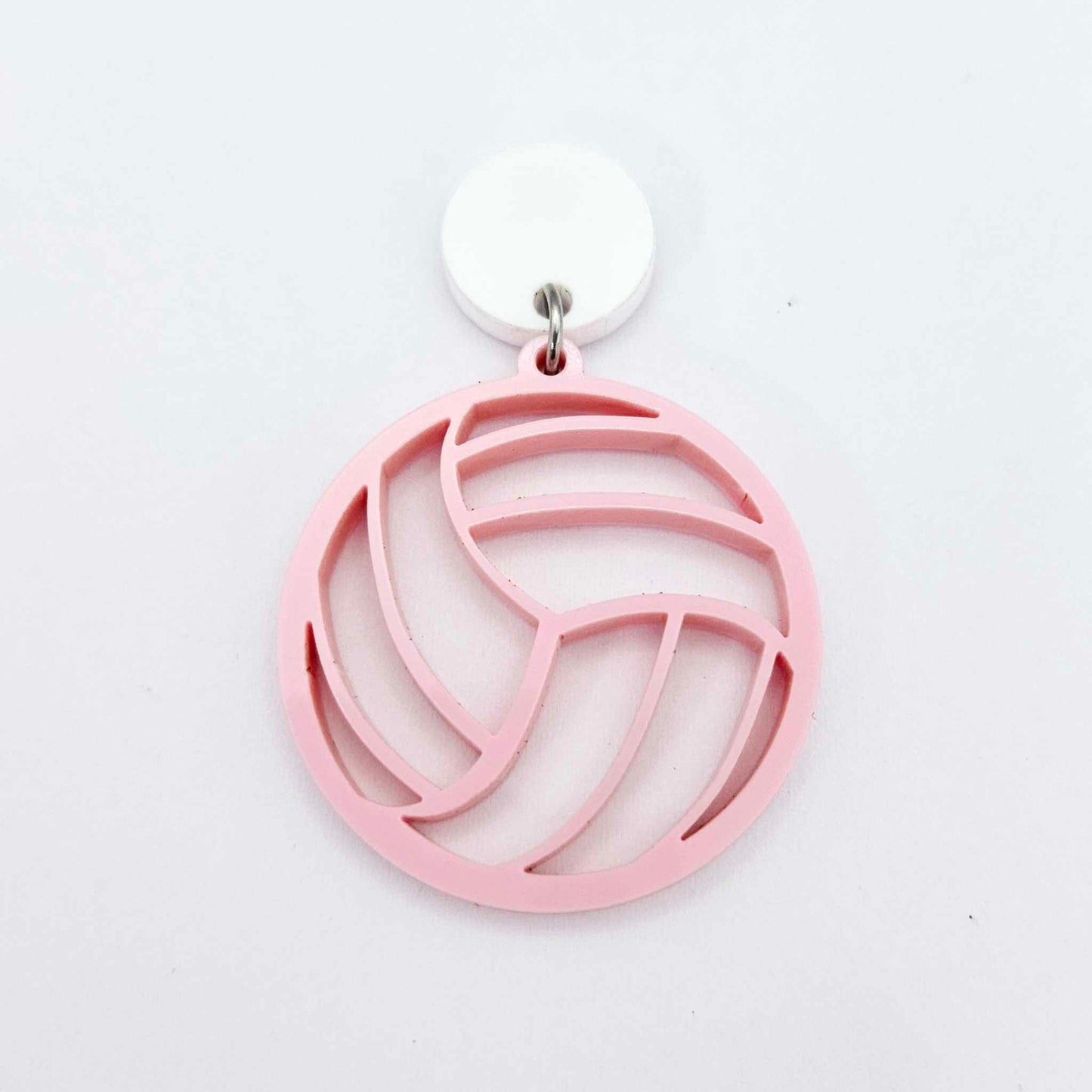 pastel pink netball volleyball sport team DIY earring supplies laser cut acrylic dangles blanks