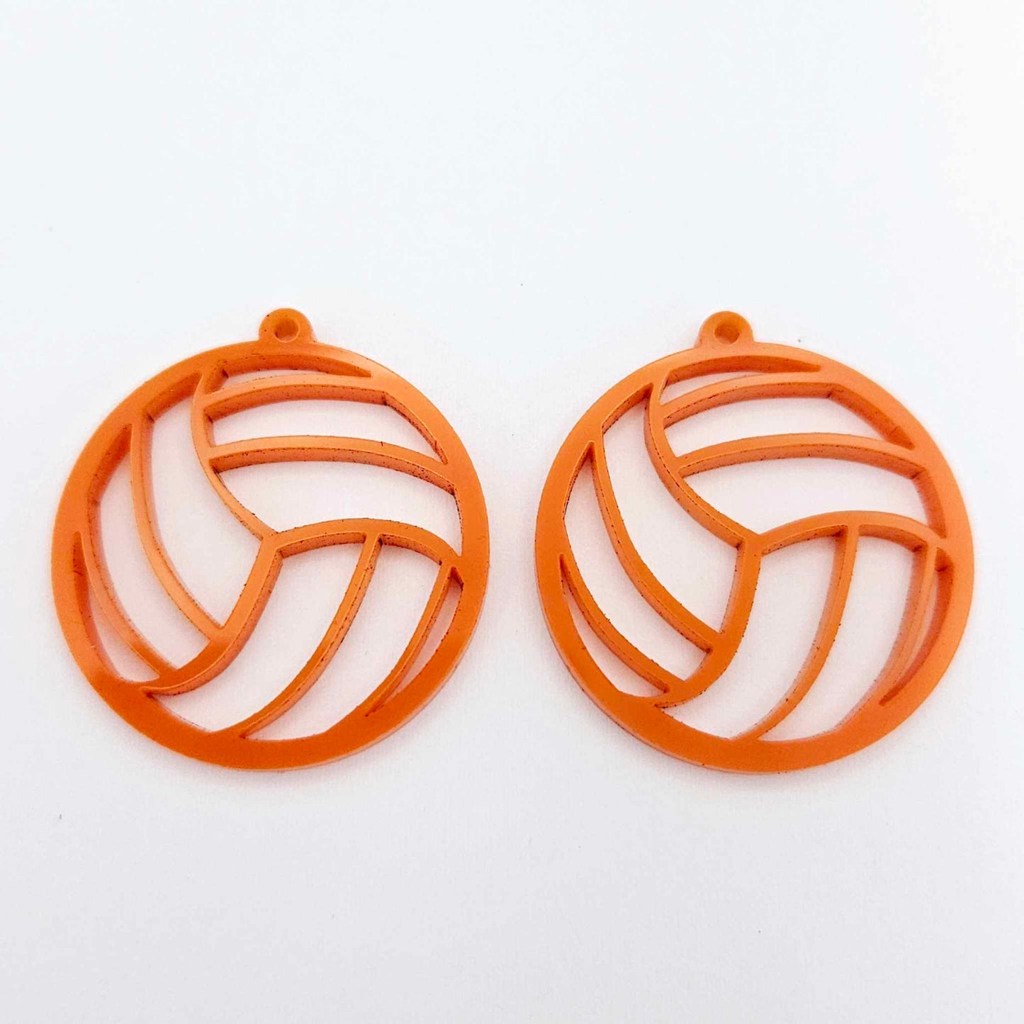 orange netball volleyball sport team DIY earring supplies laser cut acrylic dangles blanks