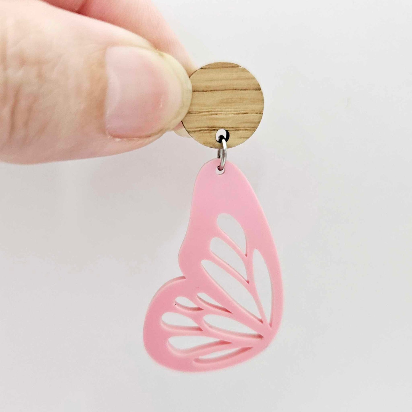 oak wood veneer toppers studs DIY earring supplies laser cut acrylic dangles blanks resin clay