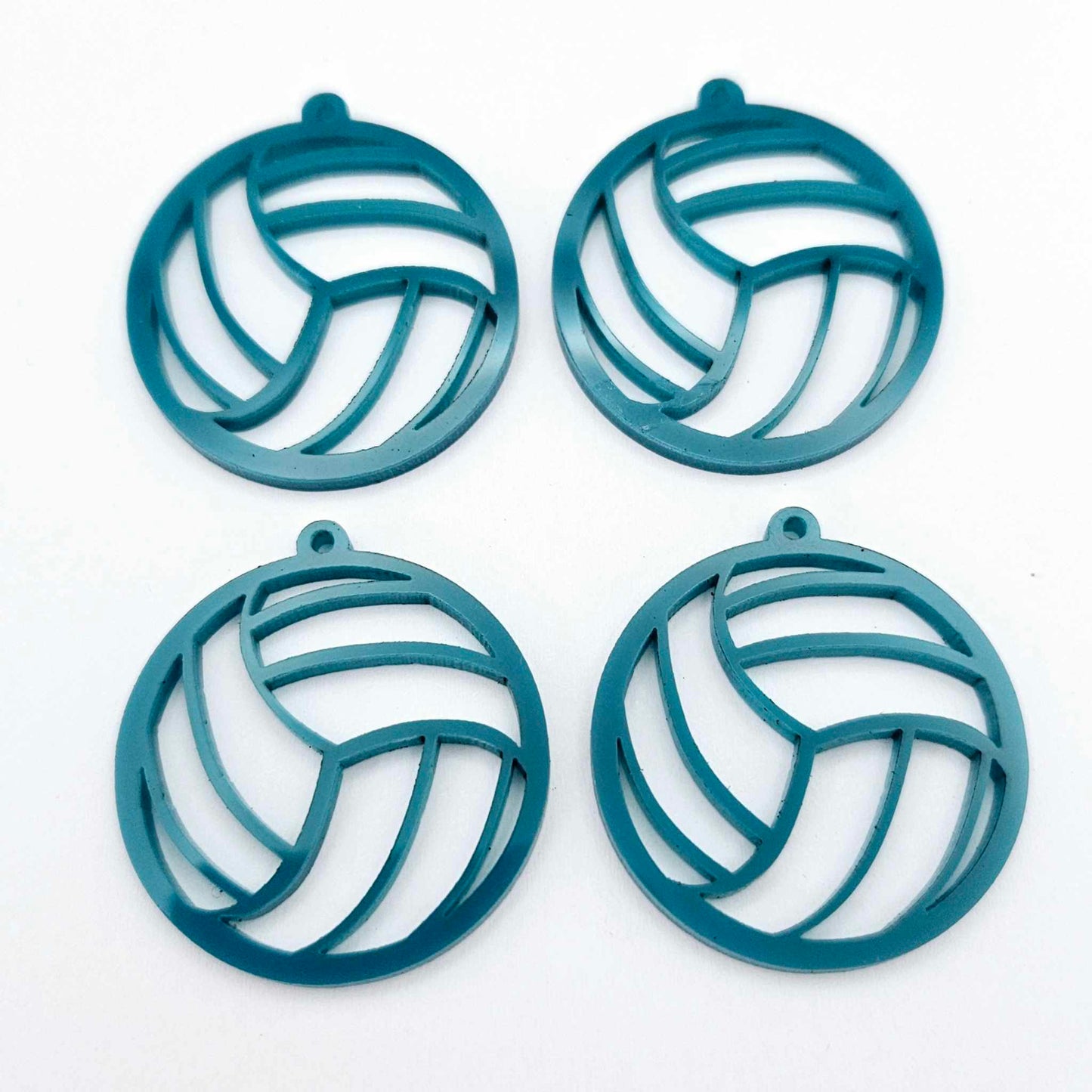 turquoise netball volleyball sport team DIY earring supplies laser cut acrylic dangles blanks