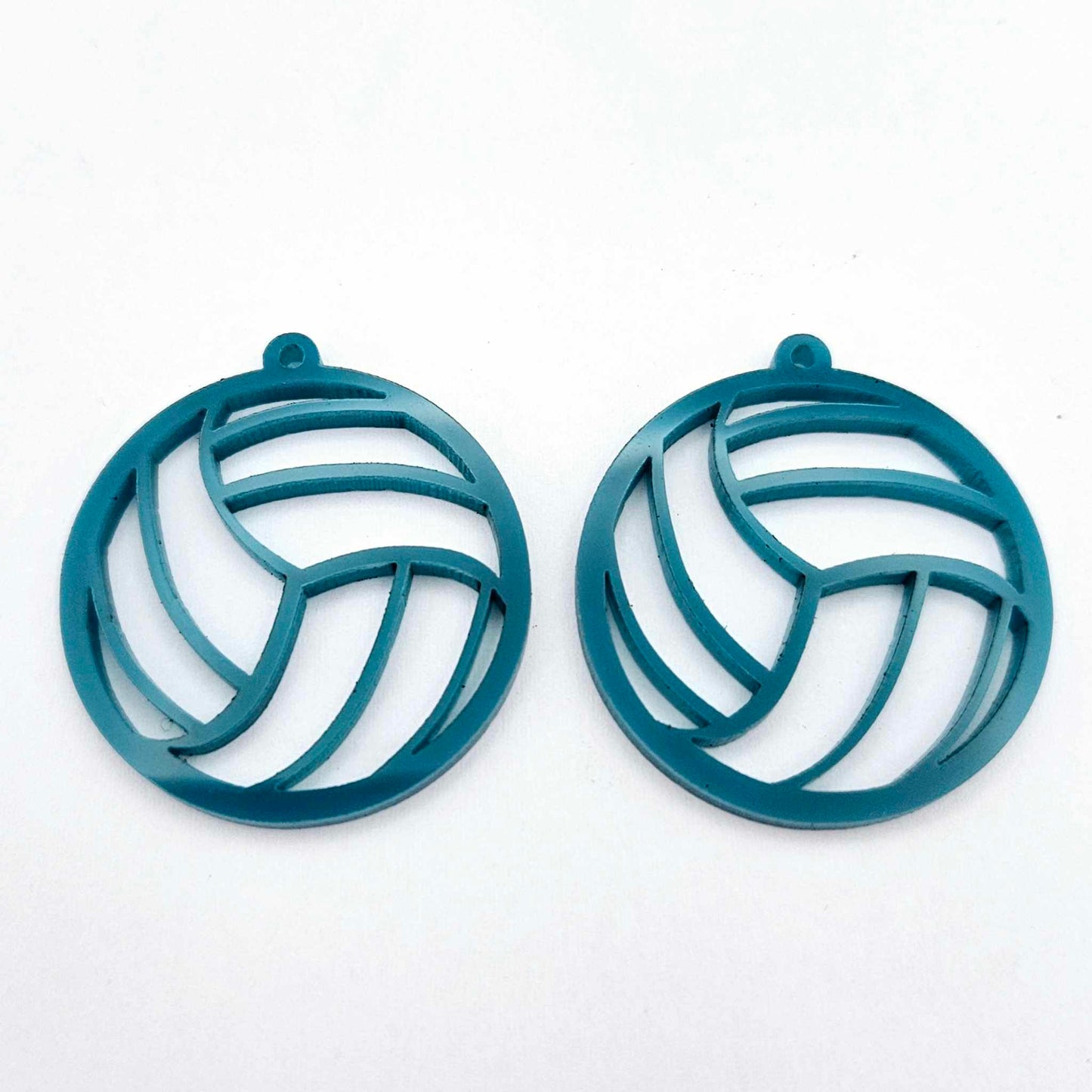 turquoise netball volleyball sport team DIY earring supplies laser cut acrylic dangles blanks