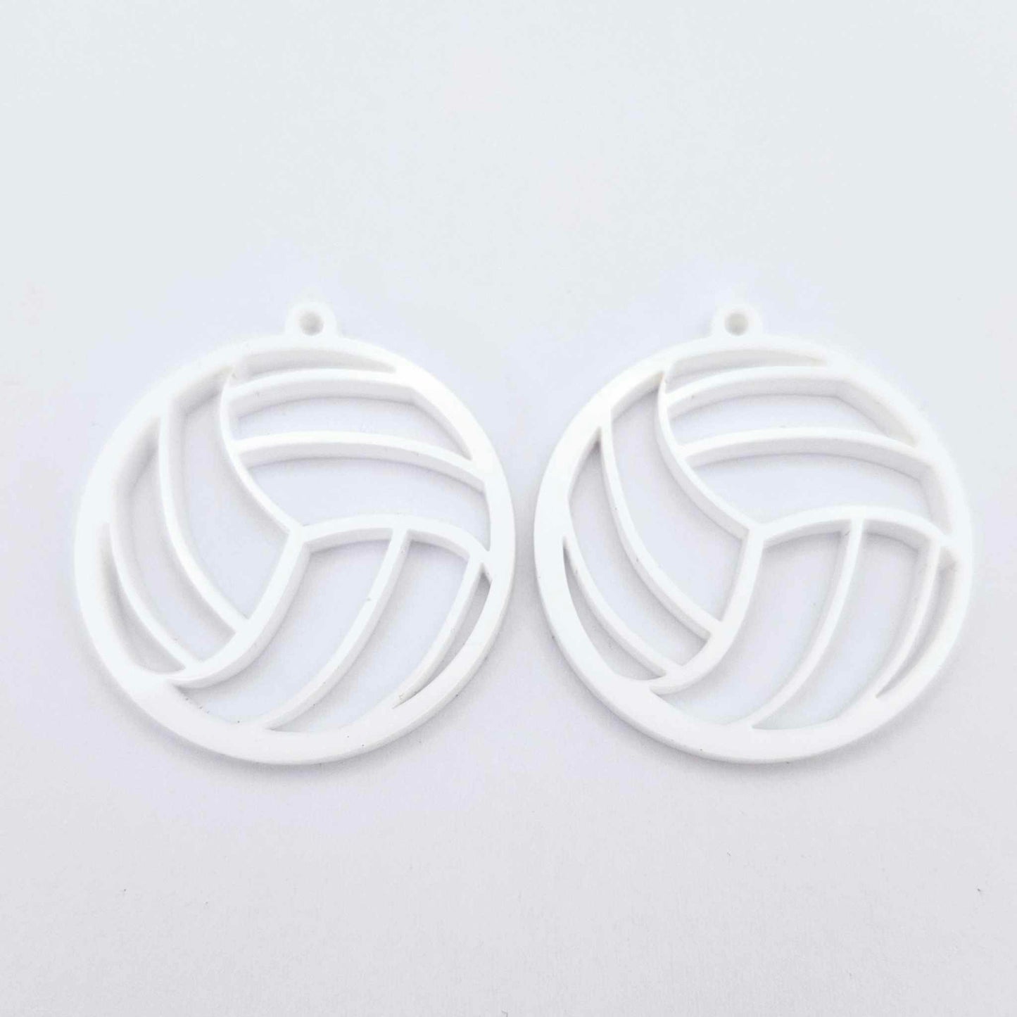 white netball volleyball sport team DIY earring supplies laser cut acrylic dangles blanks