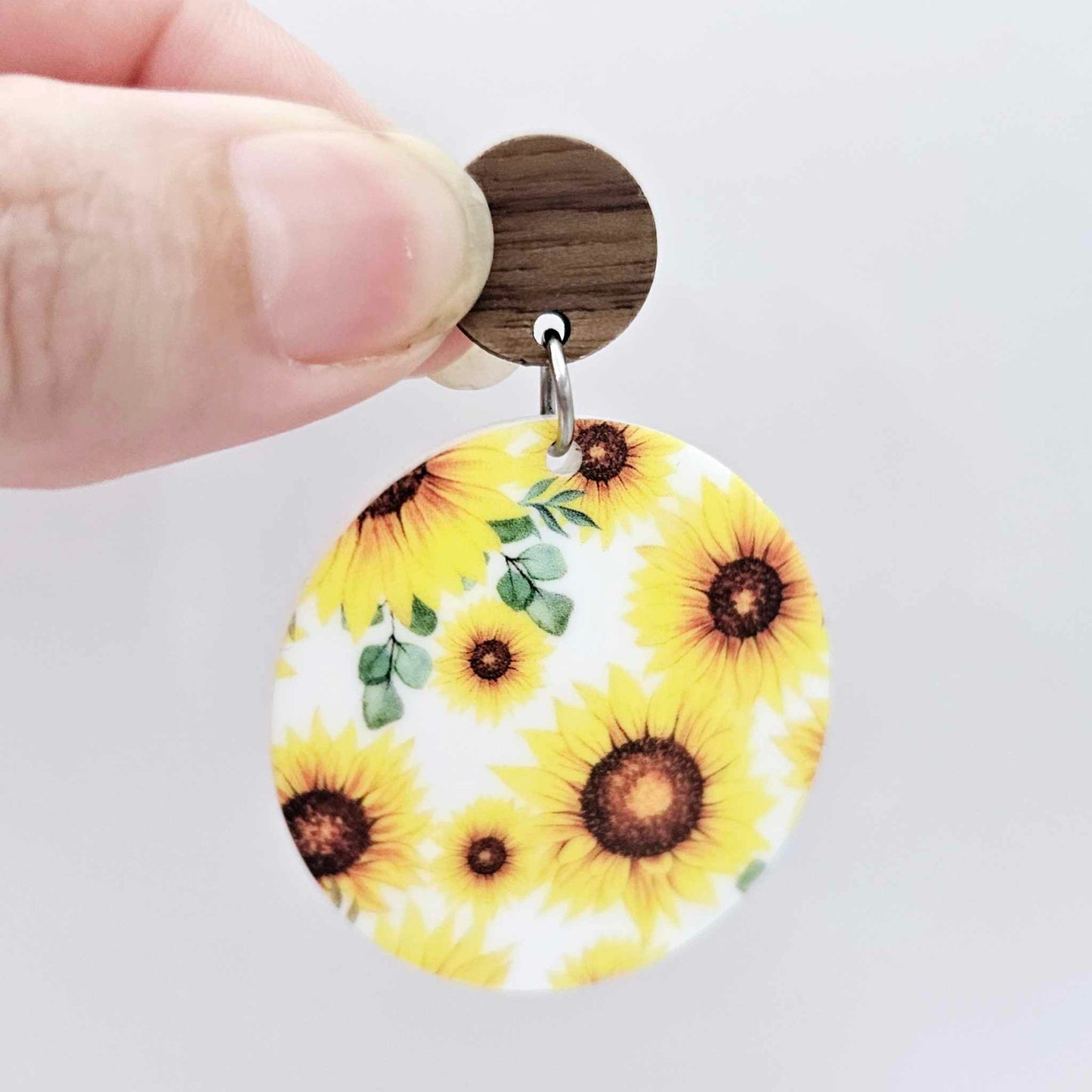 walnut dark wood veneer toppers studs DIY earring supplies laser cut acrylic dangles blanks resin clay