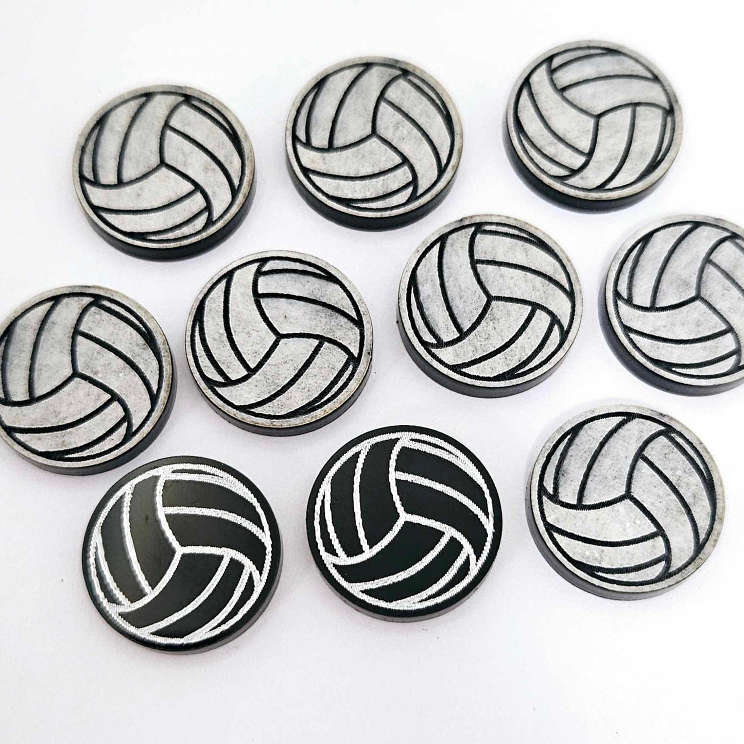 black netball volleyball DIY earring supplies laser cut acrylic studs blanks sport team paint fill engraved