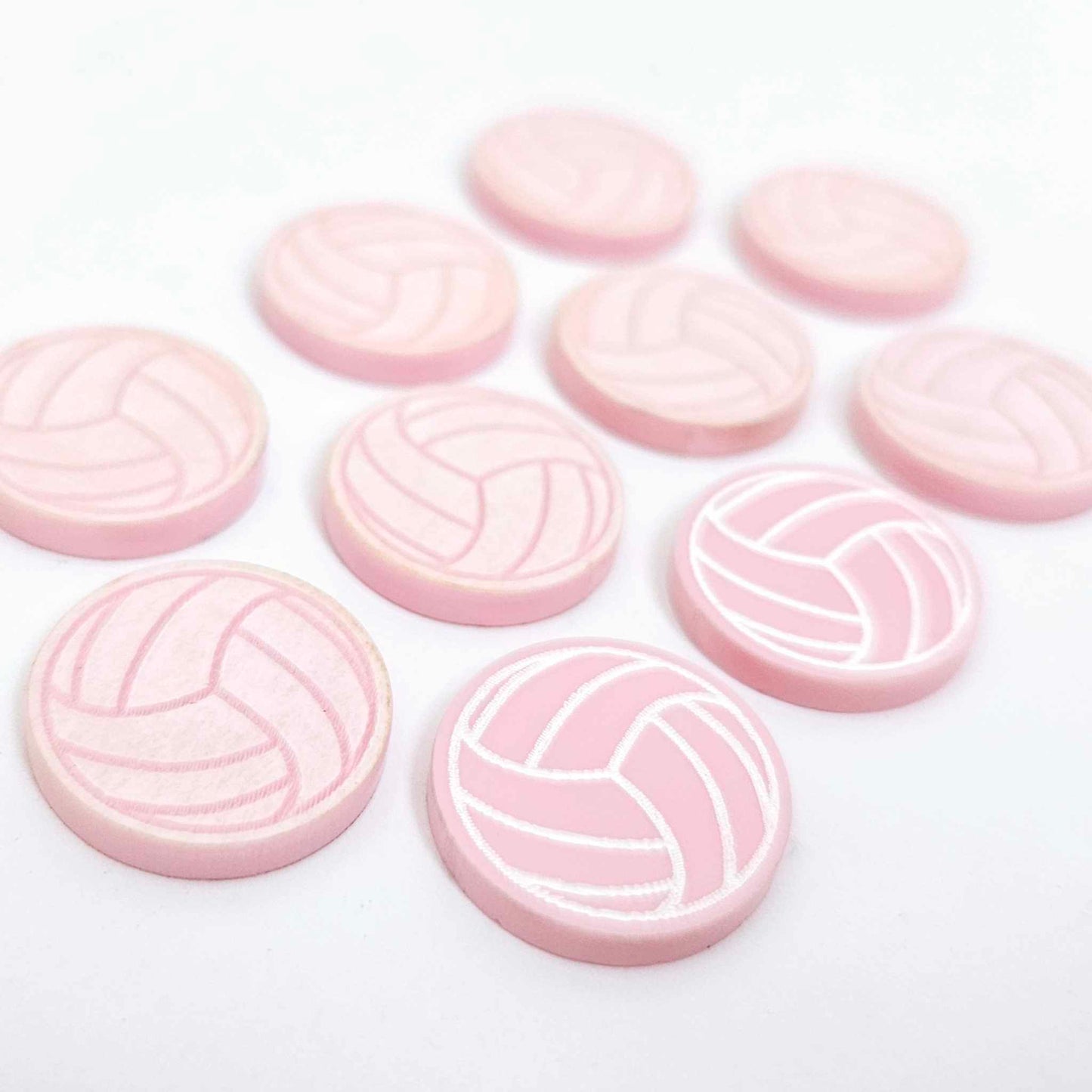 18mm PASTEL PINK Acrylic NETBALLS/VOLLEYBALLS