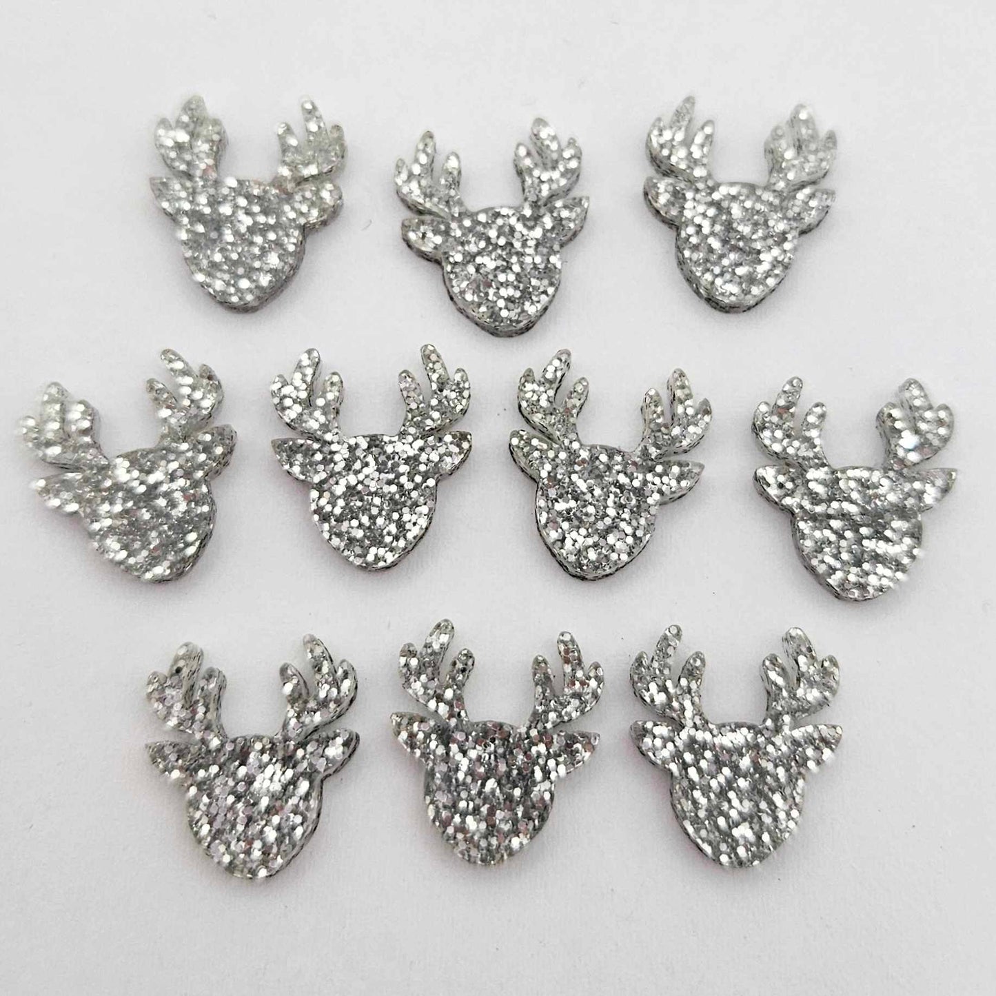 green glitter reindeer Christmas DIY earring supplies laser cut acrylic studs blanks Xmas