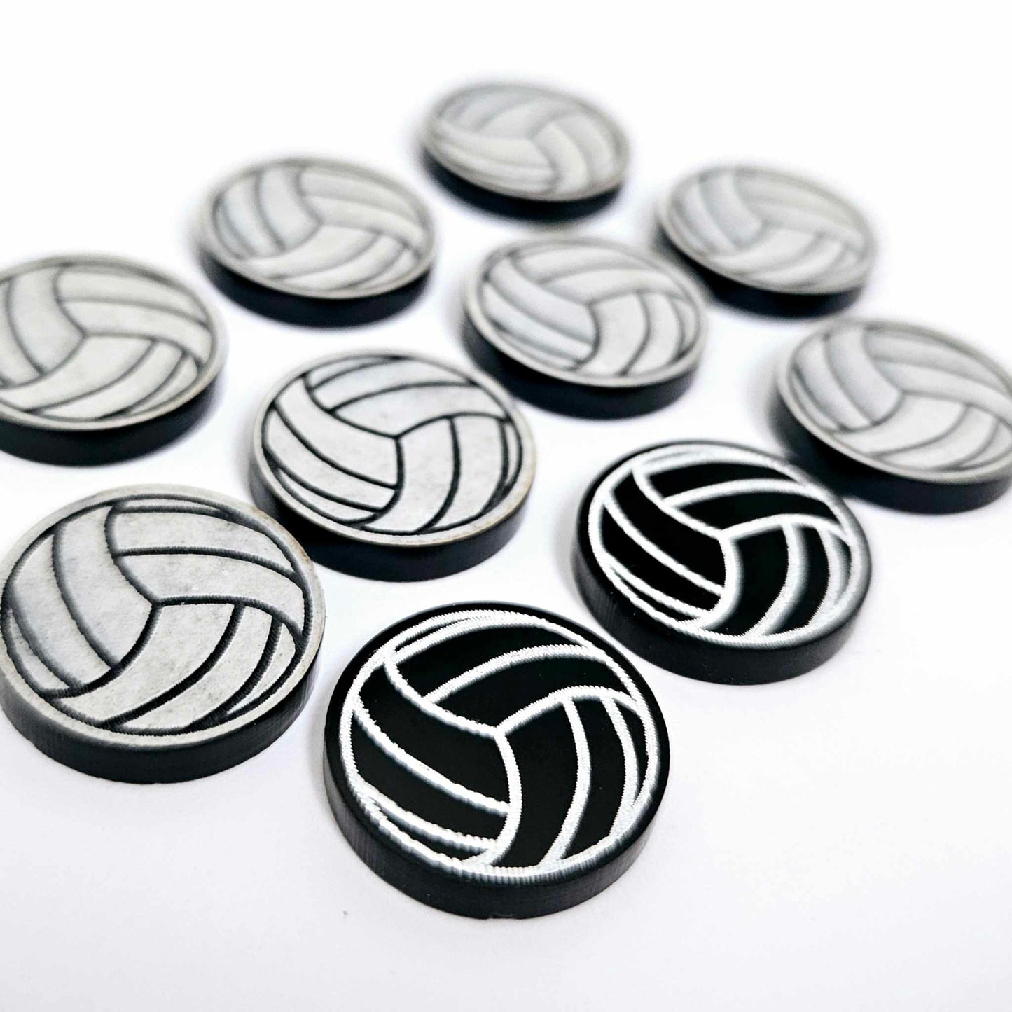 black netball volleyball DIY earring supplies laser cut acrylic studs blanks sport team paint fill engraved
