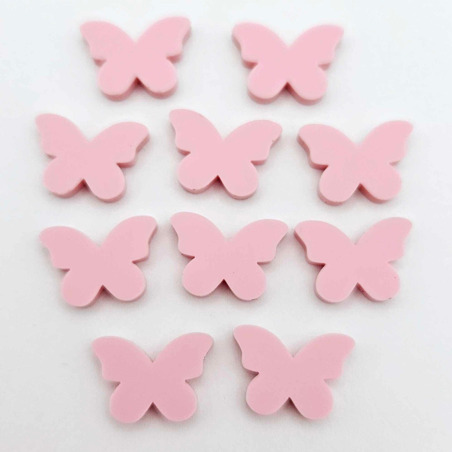 pastel pink butterfly butterflies DIY earring supplies laser cut acrylic studs blanks findings petite small kids