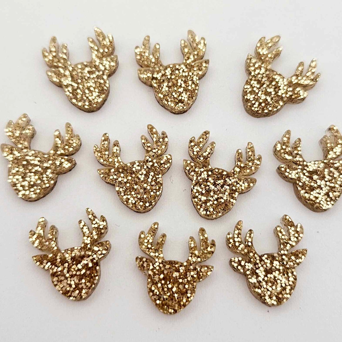 rose gold glitter reindeer Christmas DIY earring supplies laser cut acrylic studs blanks Xmas