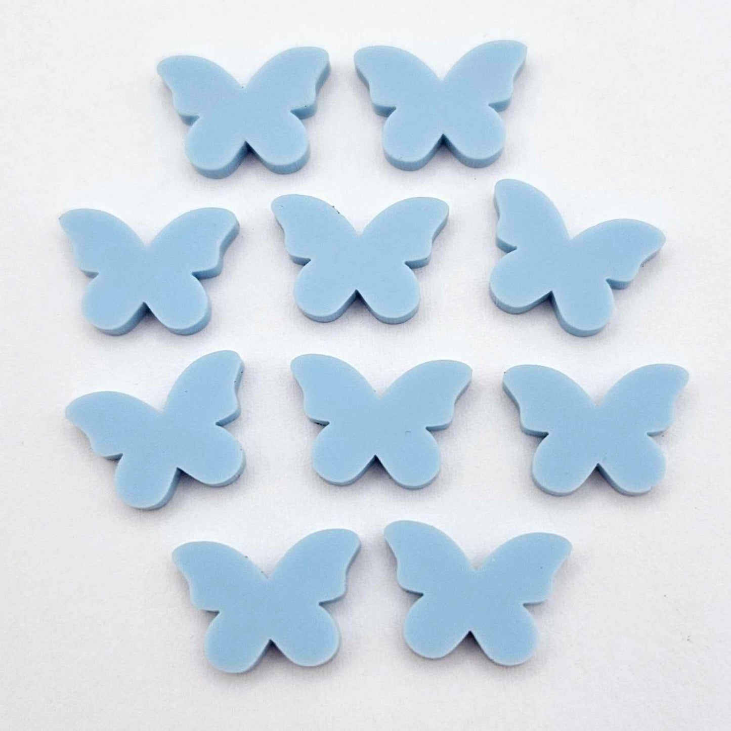 pastel blue butterfly butterflies DIY earring supplies laser cut acrylic studs blanks findings petite small kids