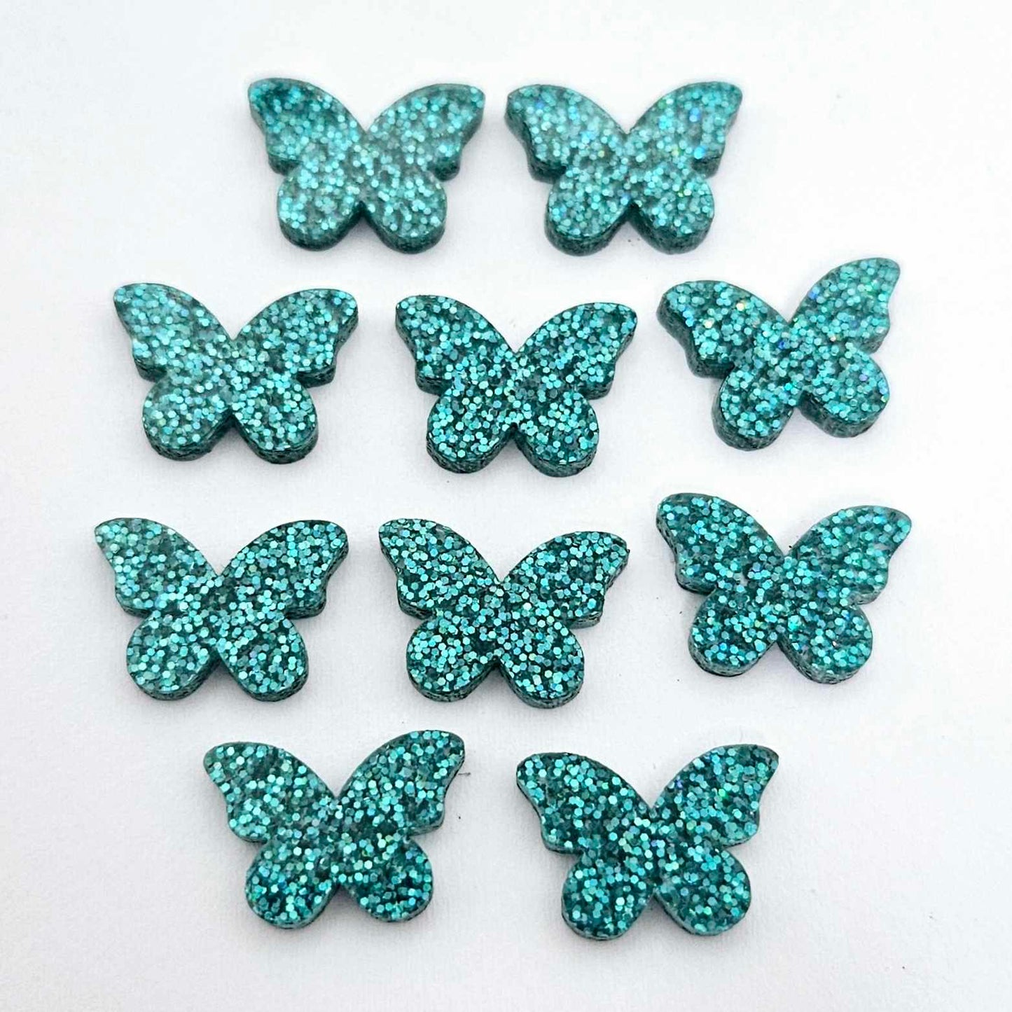 teal turquoise glitter butterfly butterflies DIY earring supplies laser cut acrylic studs blanks findings petite small kids