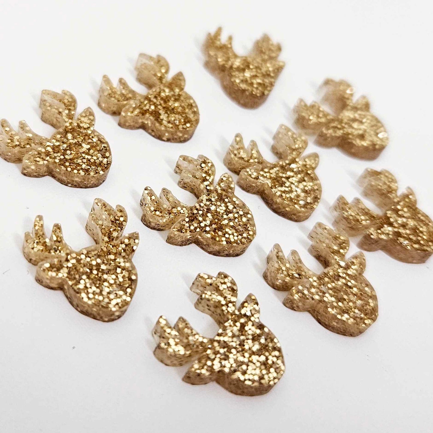 rose gold glitter reindeer Christmas DIY earring supplies laser cut acrylic studs blanks Xmas